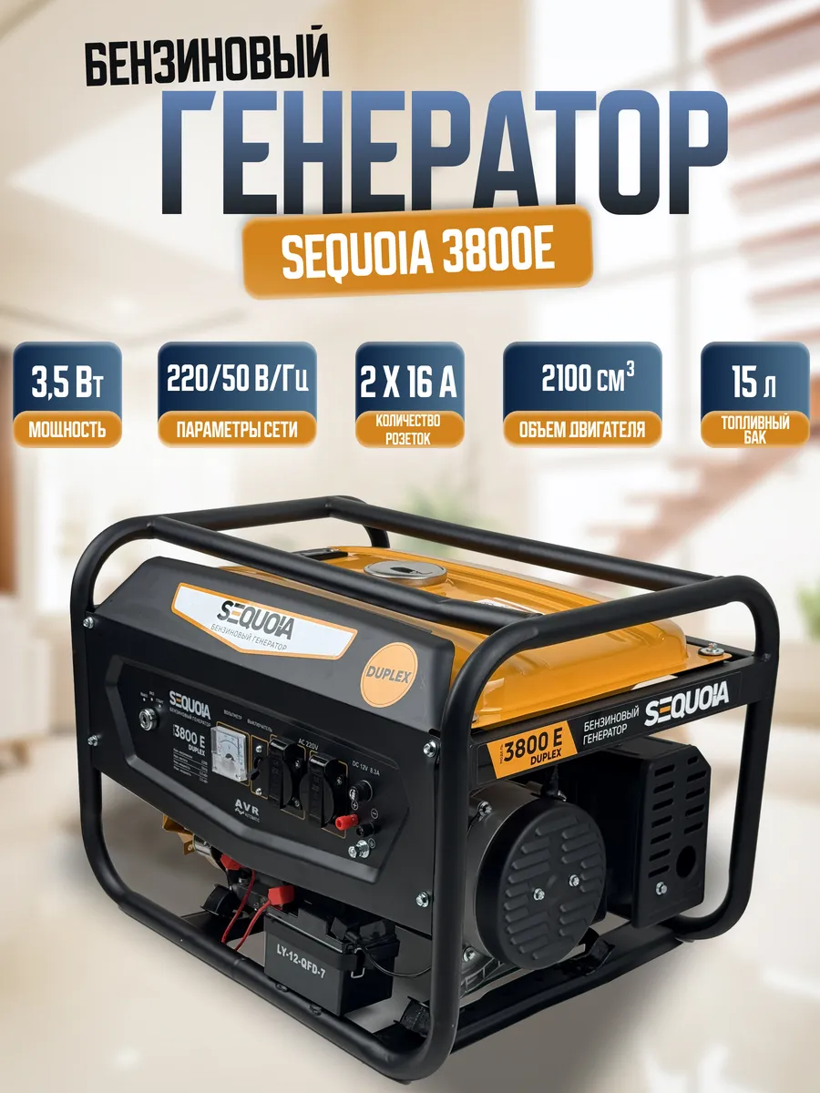 Генератор бензиновый SEQUOIA 6500 VE