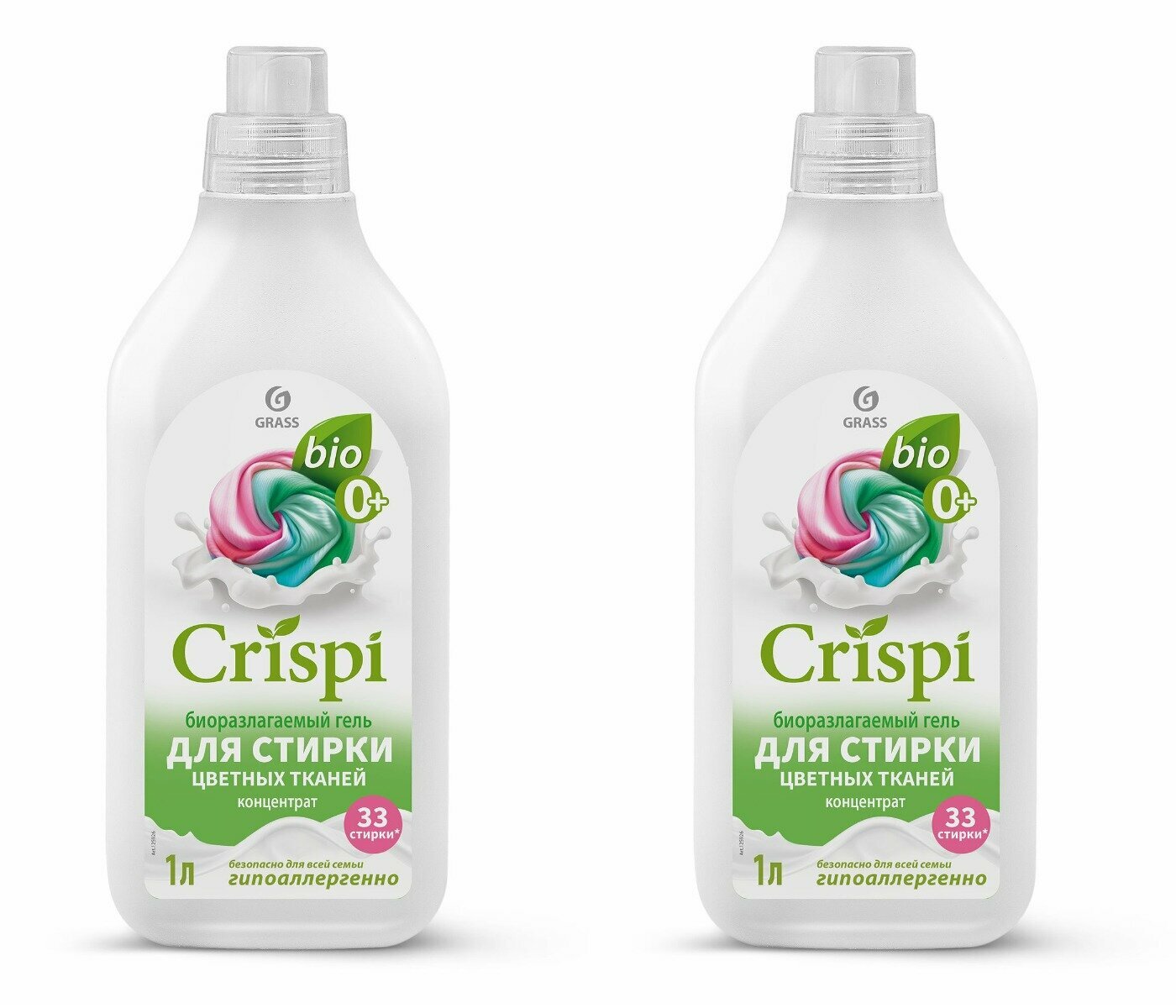 Гель для стирки цветного белья концентрат CRISPI 1000мл Грасс/GRASS