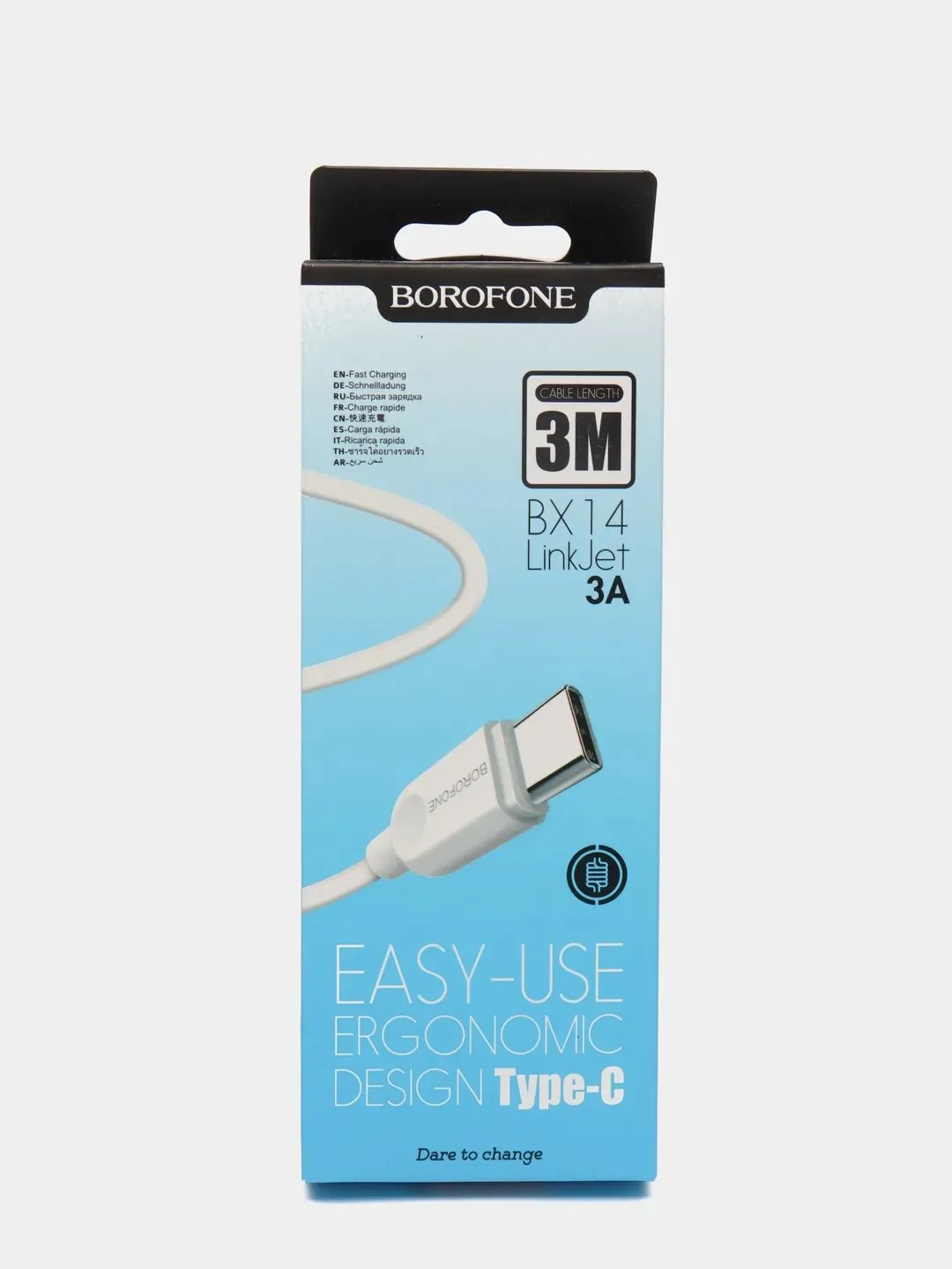 Дата-кабель BOROFONE BX14 LinkJet Type-С 3м (белый)