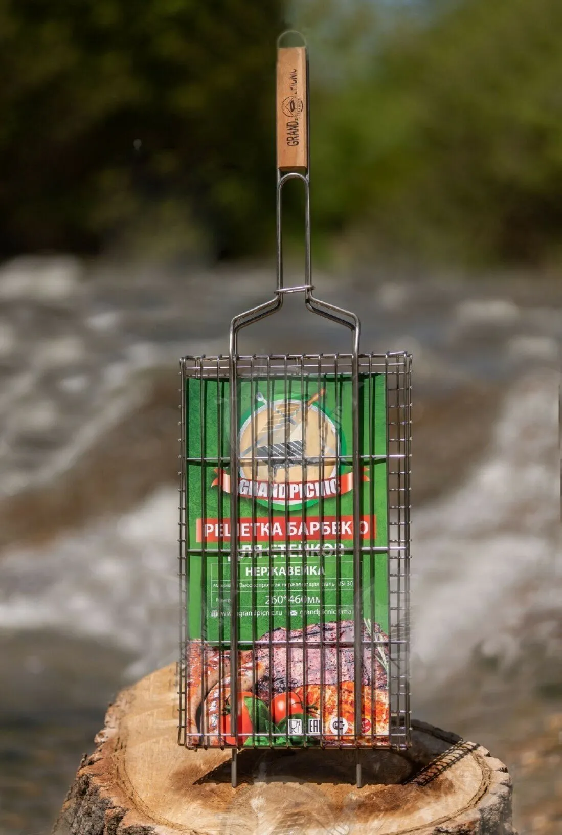 Решетка для барбекю GRAND PICNIC 390 × 350 НЕРЖ 304