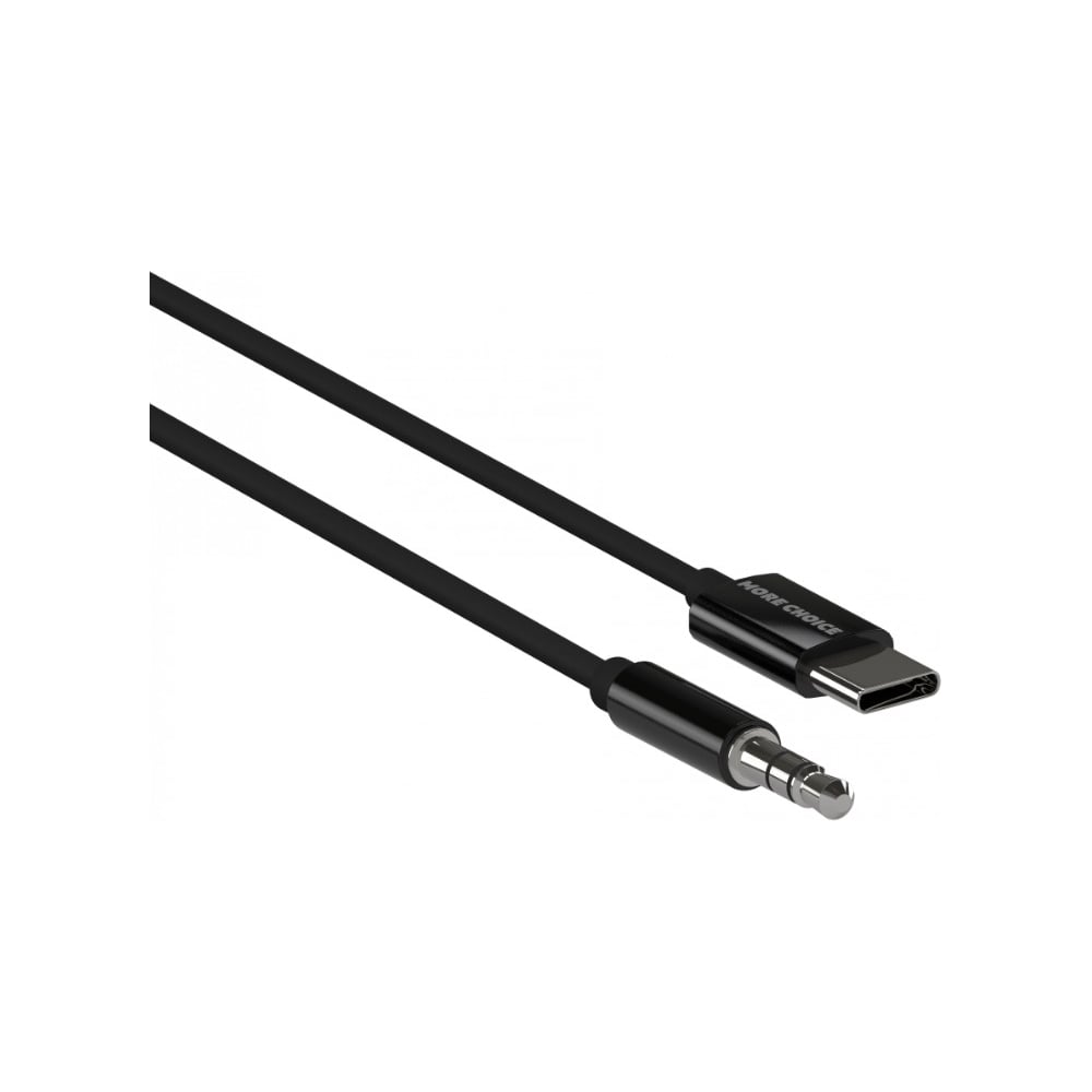 Аудиокабель AUX 3.5mm Type-C 1м More choice UK24a ней