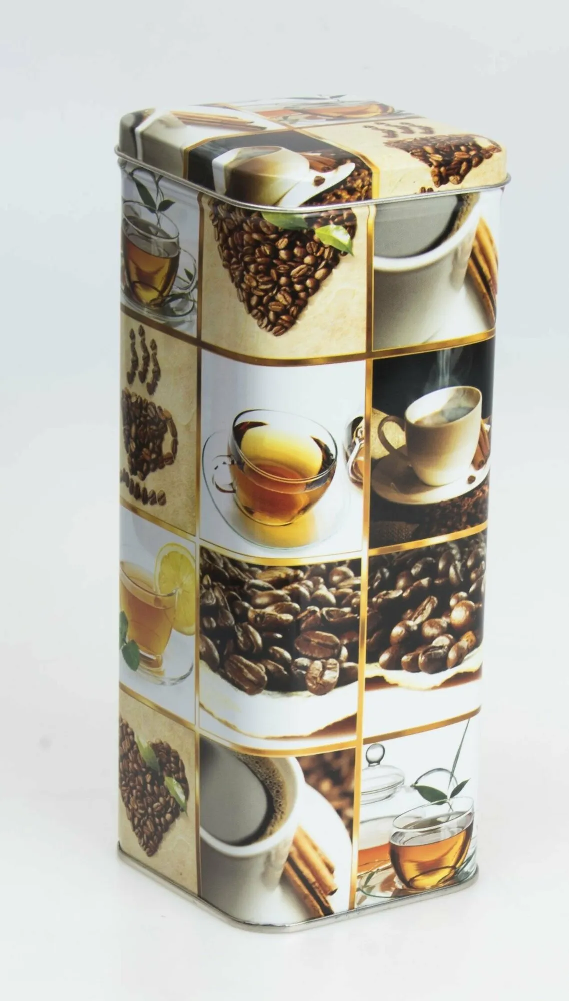 Банка для сып продуктов, мет-л, 9х13 см, с крыш, Кофе, Y3-1188-3 (1)