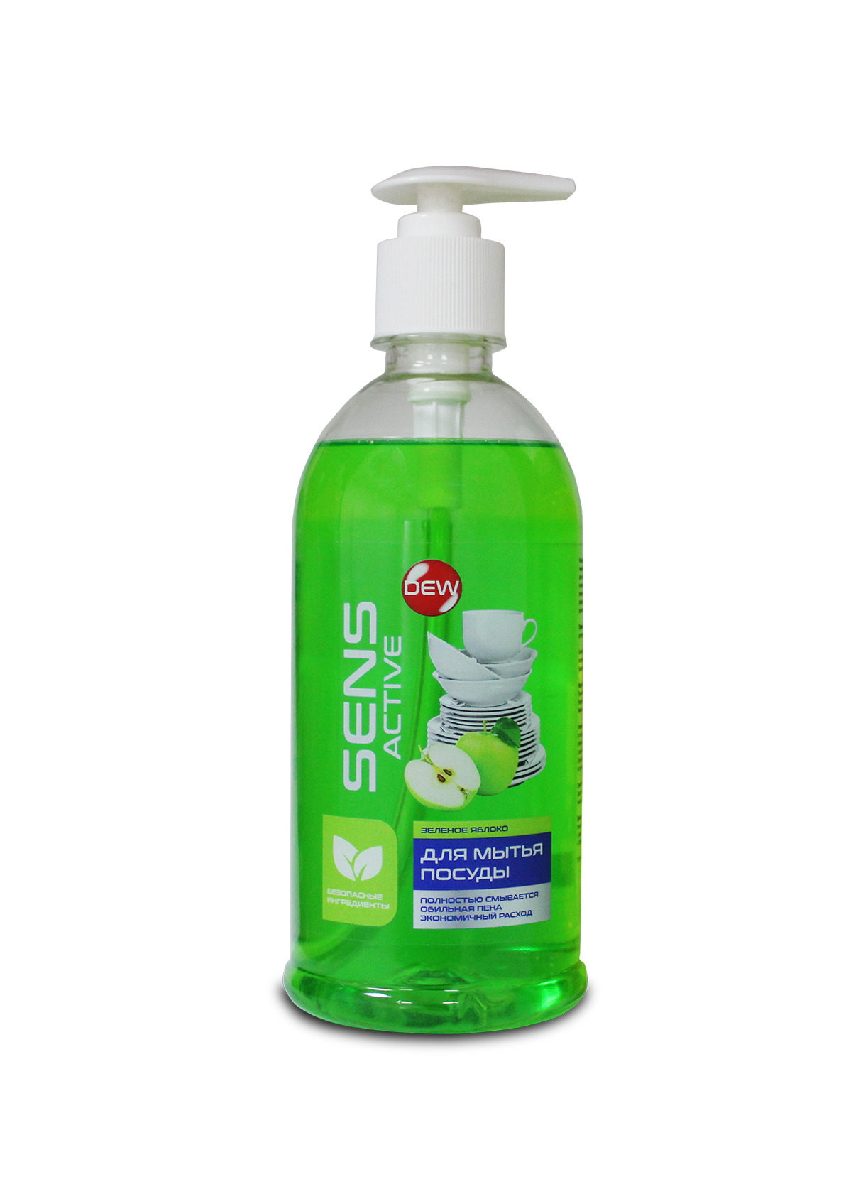 Моющее средство для посуды DEW SENSAKTIV 0,5л с дозат.в ассорт. (24)