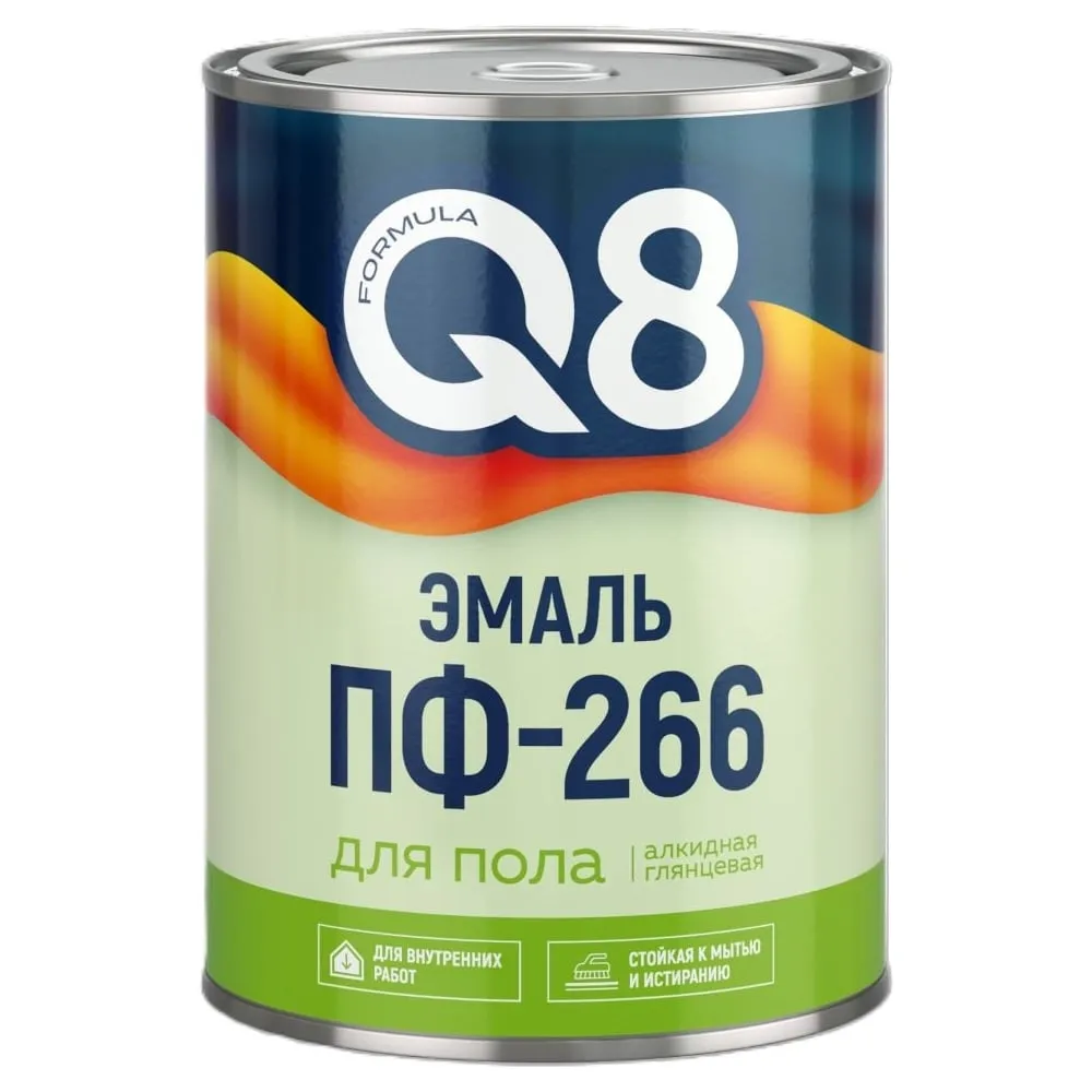 FORMULA Q8 Эмаль ПФ-266 для пола алкидная ЖЕЛТО-КОРИЧНЕВАЯ 2,6 кг
