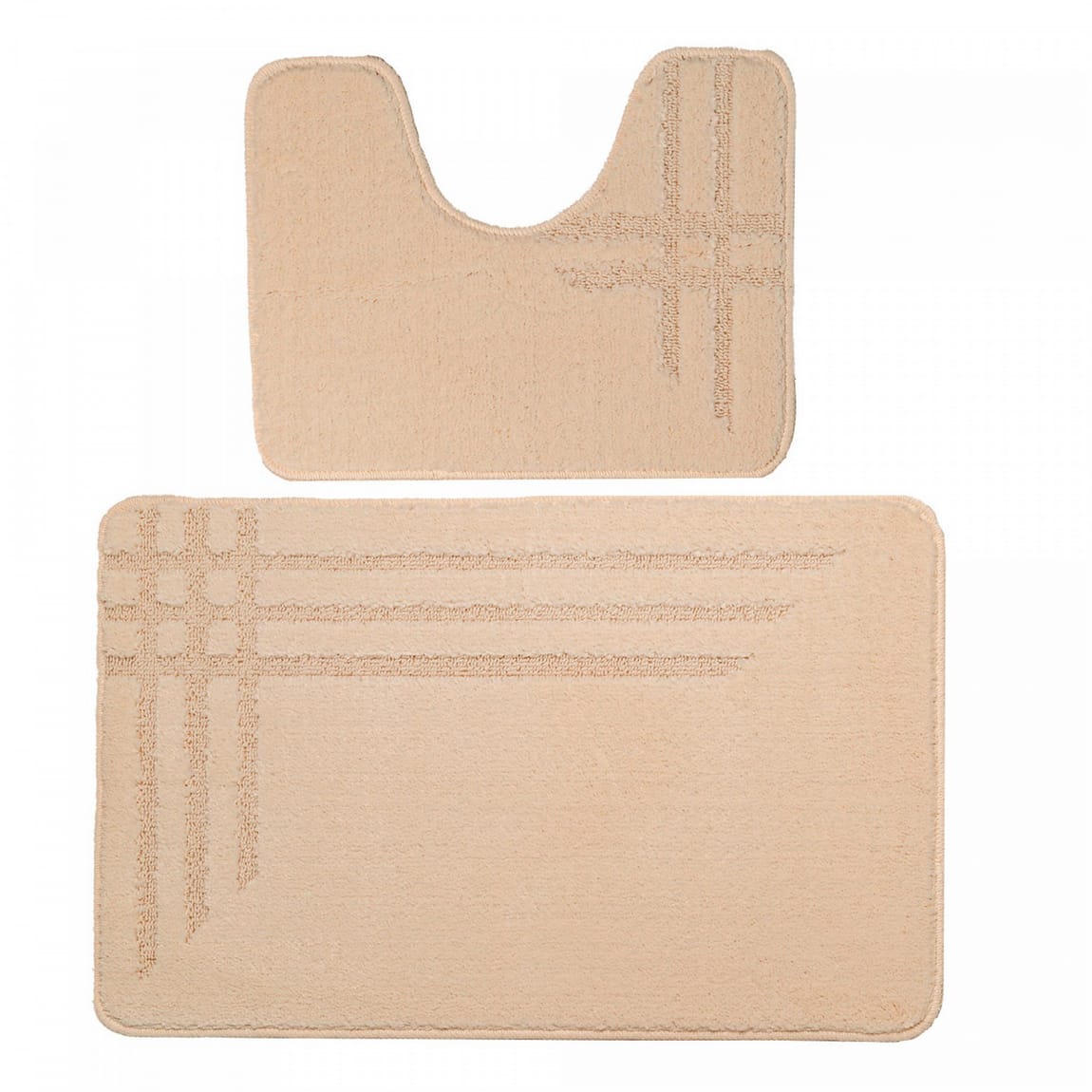Коврик для в/к DKTX Comfort Linea из 2 шт 50х80/50х40см 10мм (бежевый) 1/25