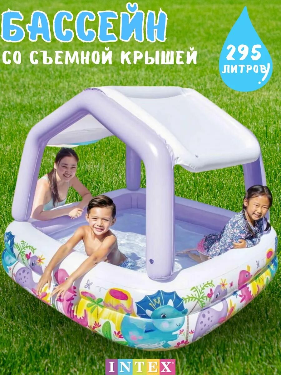 Басс. надув "Семья" навес 213*155*132с 1/2