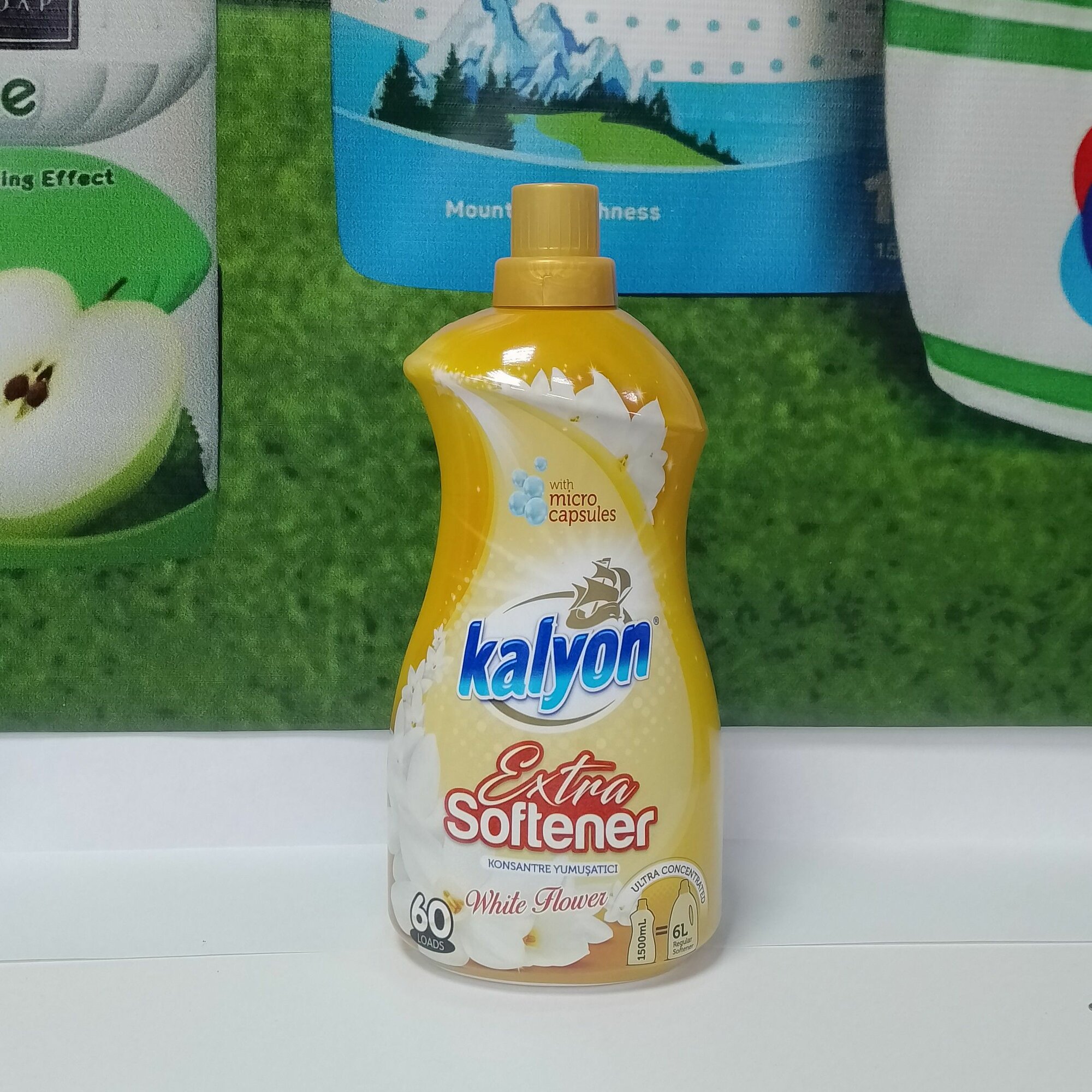 KALYON КОНЦЕНТРИРОВАННЫЙ КОНДИЦИОНЕР ДЛЯБЕЛЬЯ - БЕЛЫЙ ЦВЕТОК 1500 мл