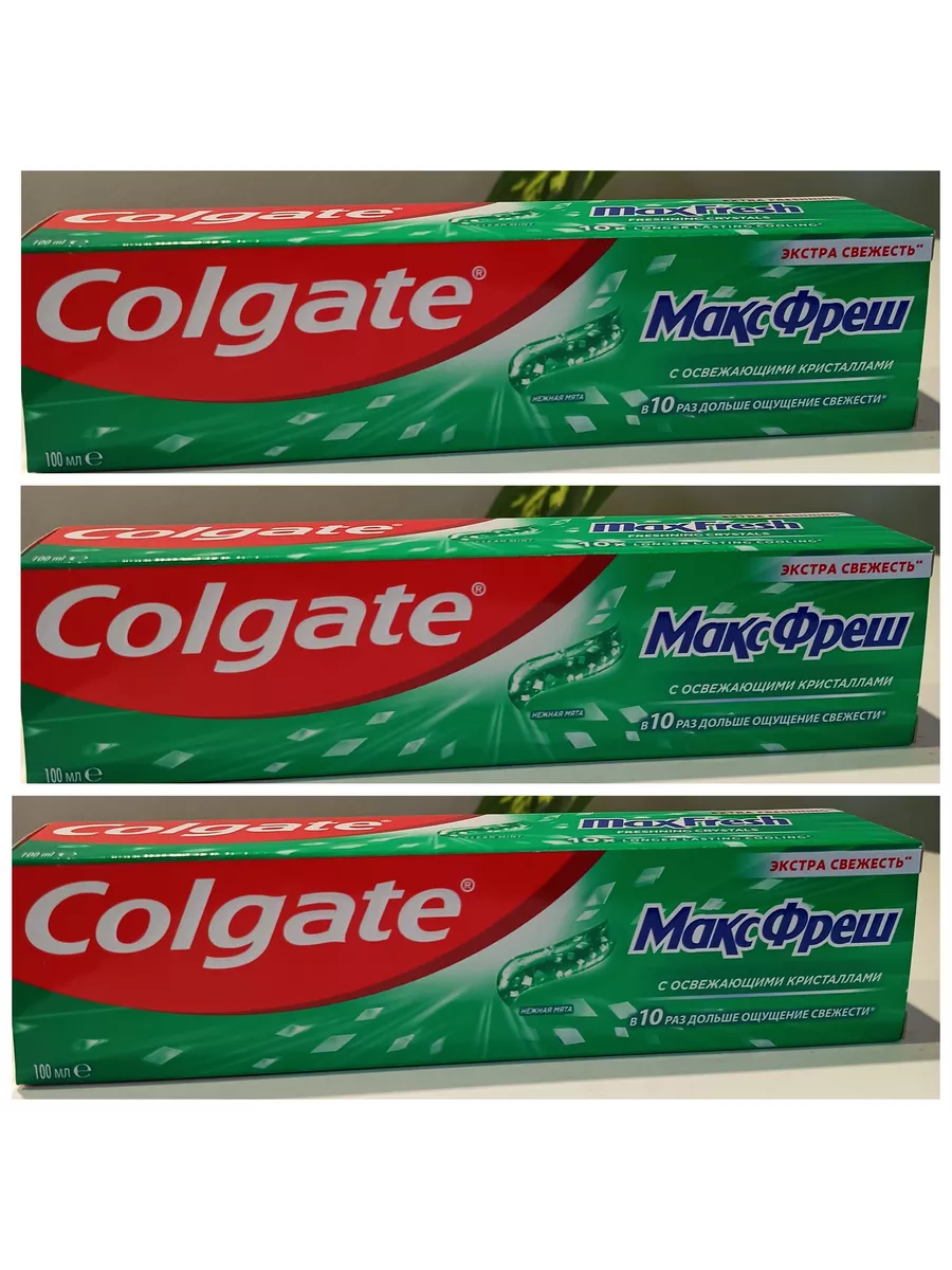 Зубная паста "Colgate МаксФреш" (100 мл) Нежная Мята / с освежающими кристаллами (12 уп/48 ящ)