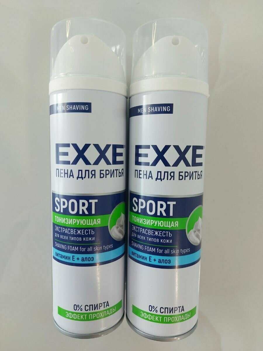 Пена ДЛЯ бритья "EXXE" (200 мл) Sport / Тонизирующая / ЭкстраСвежесть / Для всех типов кожи (6 шт/ящ