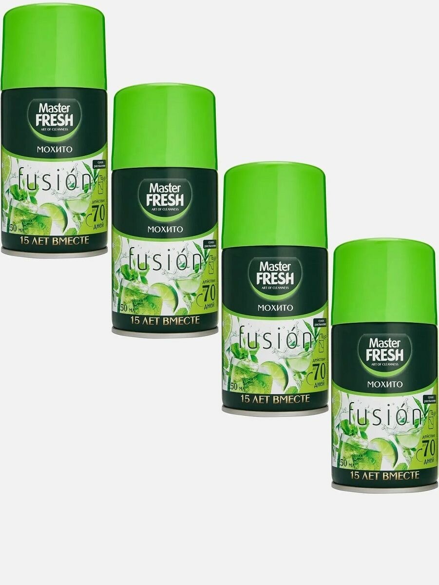 Освежитель воздуха "Master Fresh Fusion" ЗАПАСКА (250 мл) Мохито (12 шт/ящ)