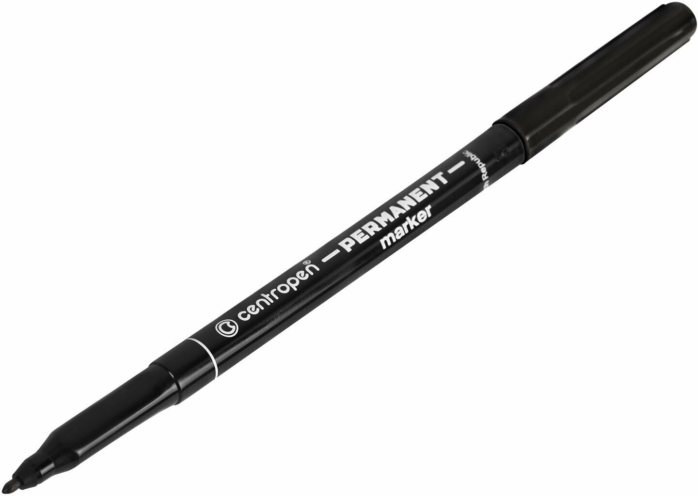 Маркер перманентный CENTROPEN 2536, ЧЕРНЫЙ, тонкий наконечник, 1 мм, трехгранная зона захвата, 6 253