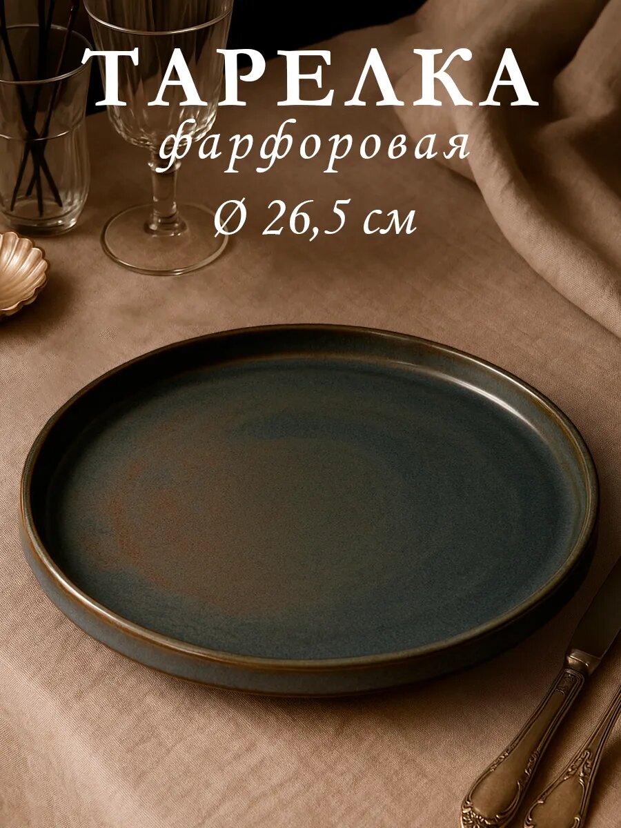 Тарелка Magistro "Shadow" 26.5х2,5 см с бортом 10609599