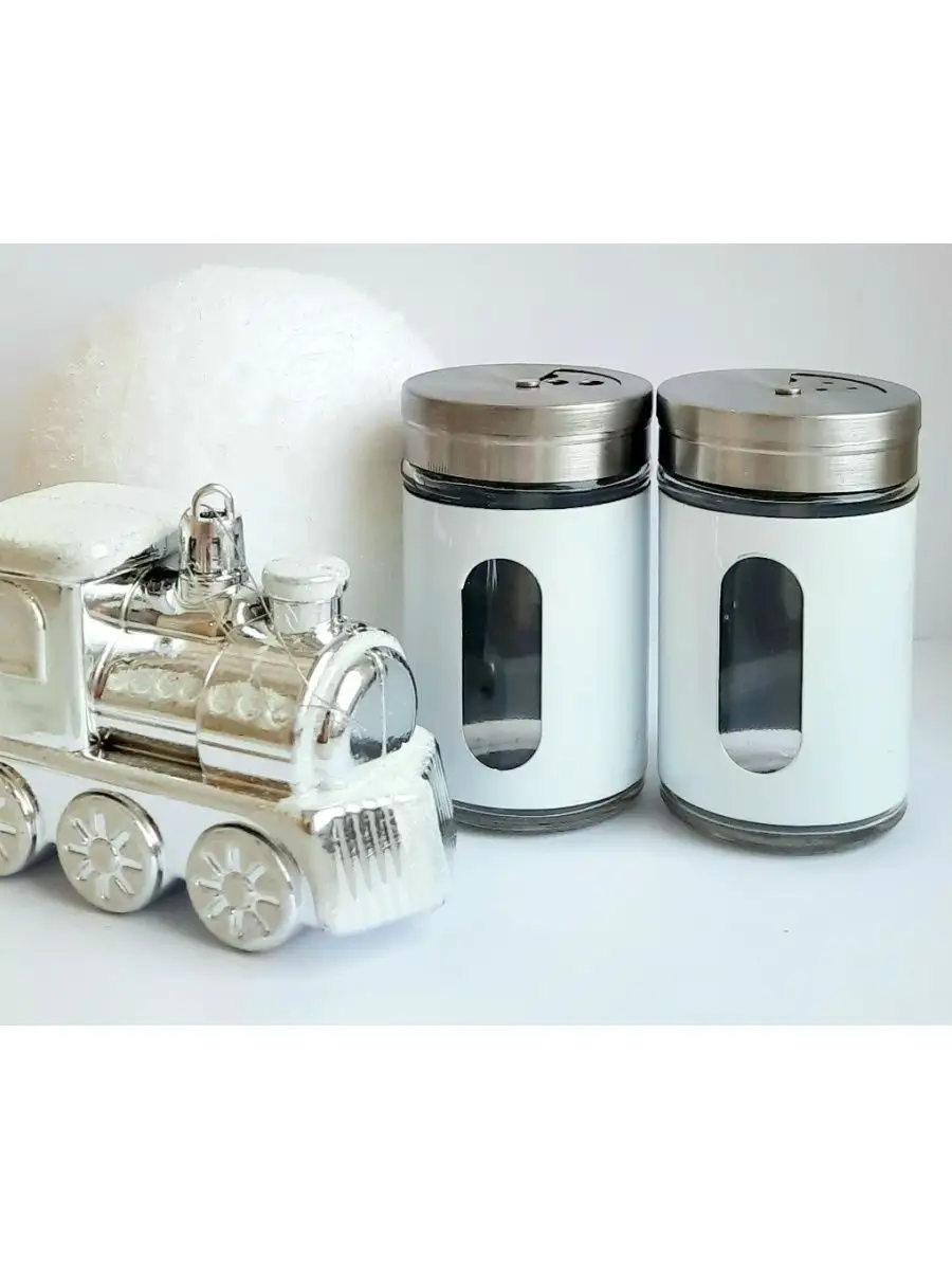 Емкость для специй Набор 40 гр. (2пр). мет. крыш.80030/1053758 Black&White "Ph"