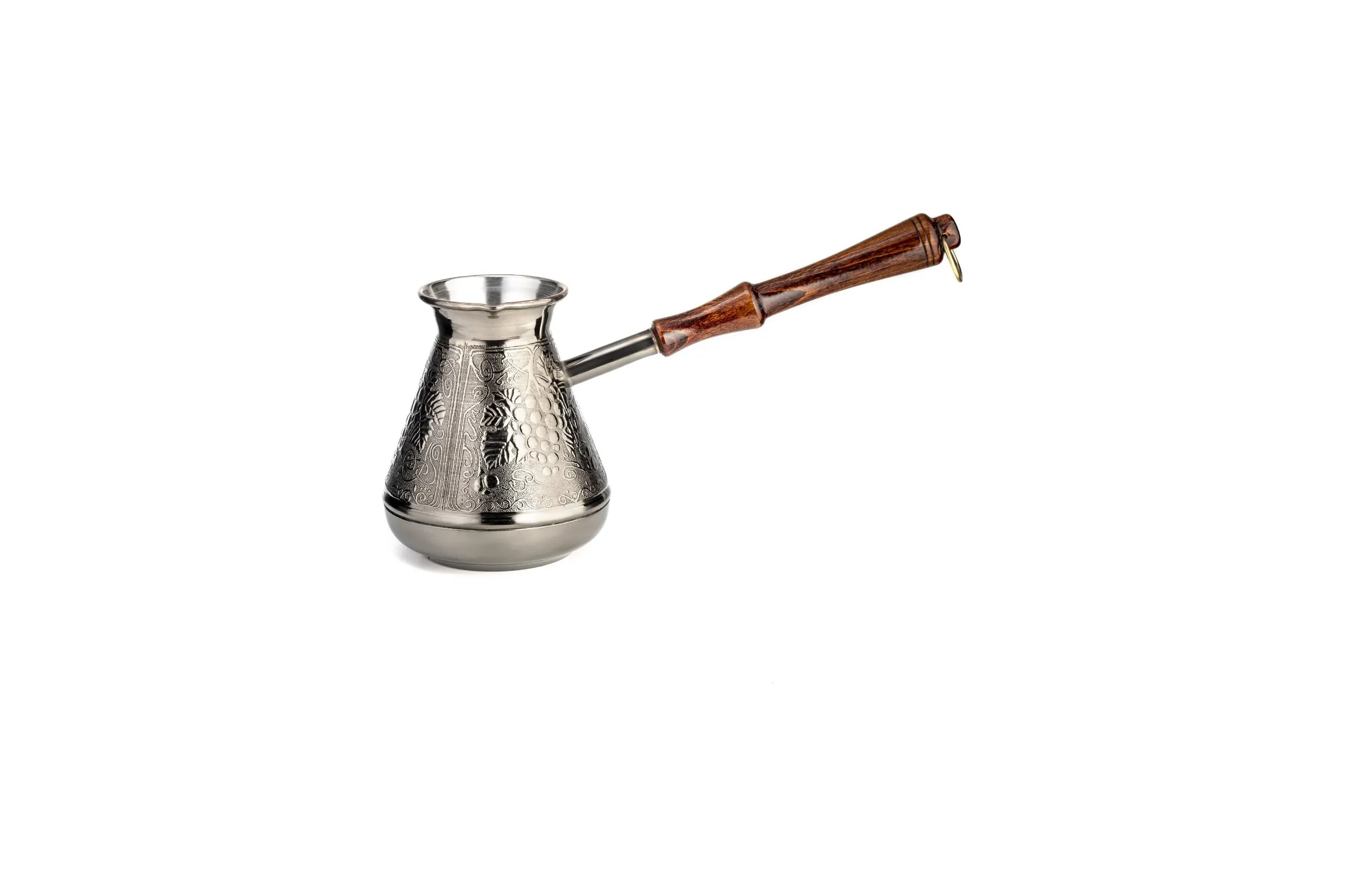 Турка 0.5 л, медь, ручка деревянная, Виноград, ВН-500