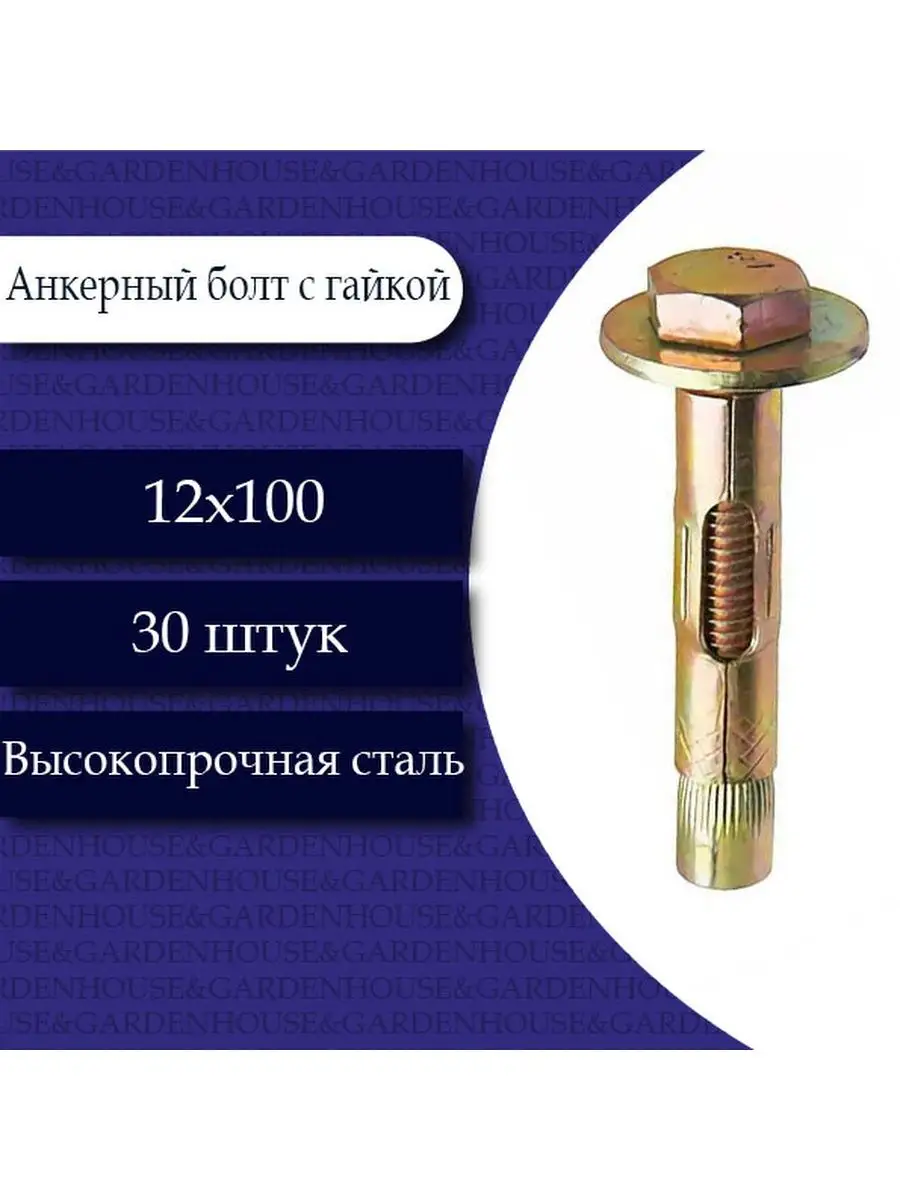 12*100 Анкерный болт с гайкой