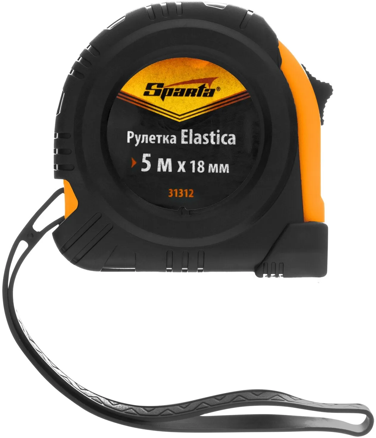 Рулетка Elastica, 5 м x 18 мм, обрезиненный корпус// Sparta