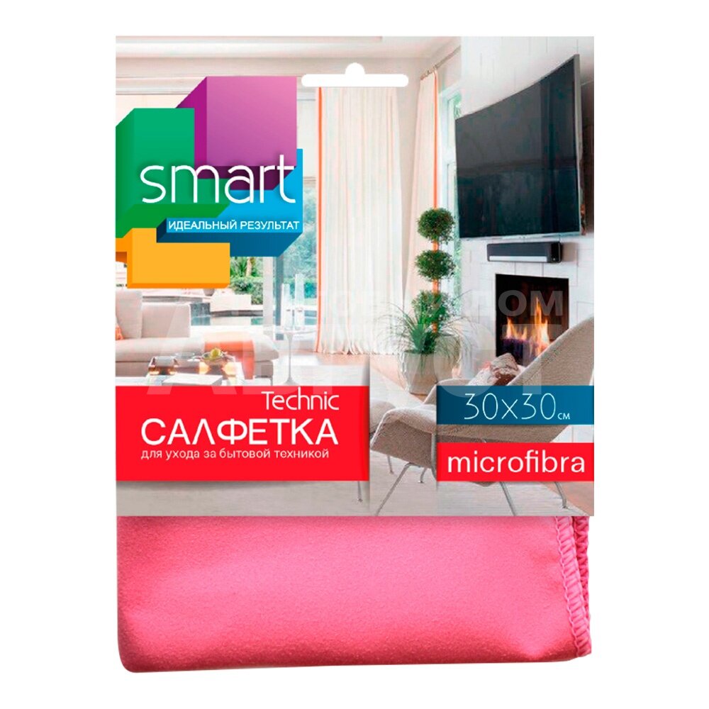 Салфетка для уборки МИКРОФИБРА "Smart" (1 шт/упак) Technic / для ухода за БЫТОВОЙ ТЕХНИКОЙ / размер