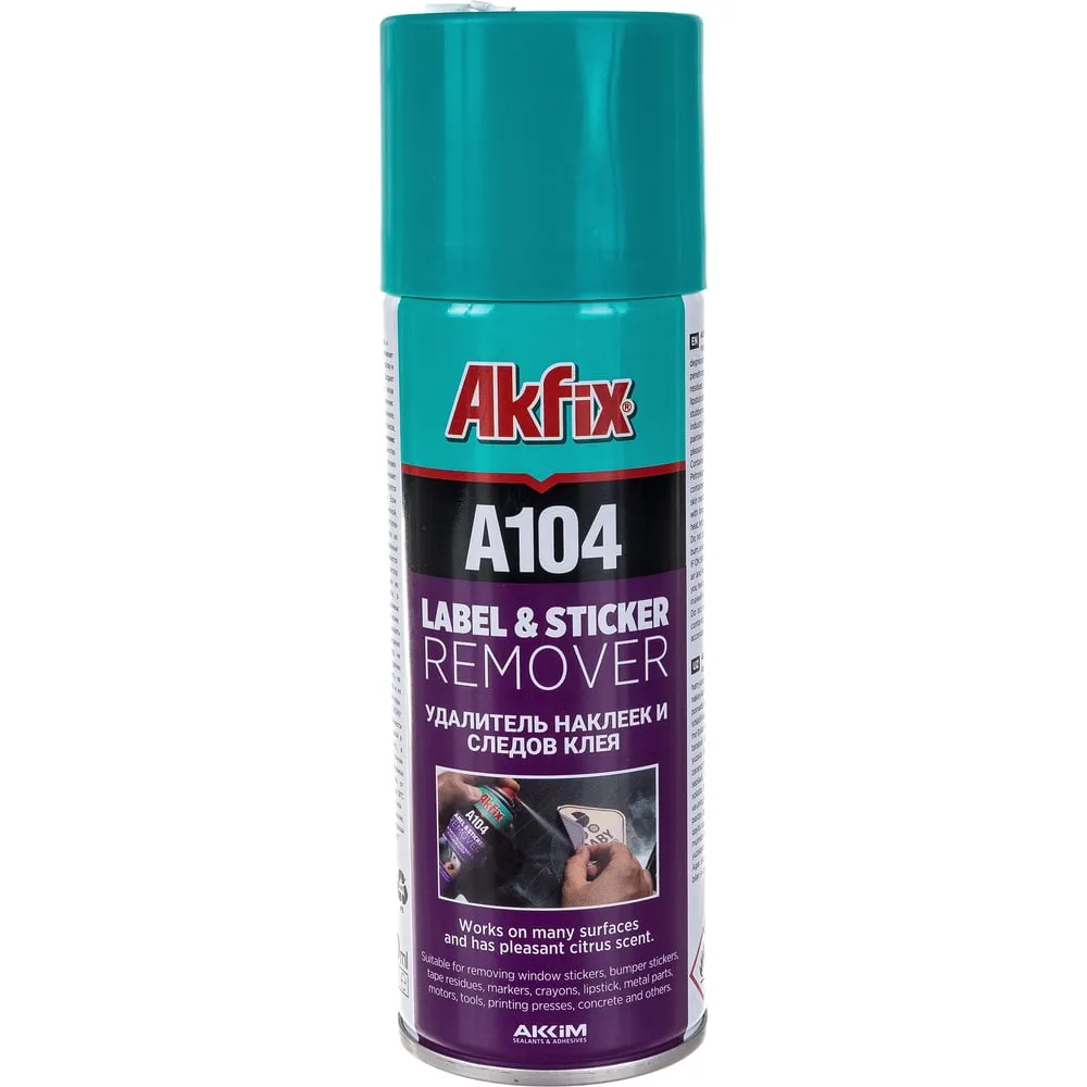 Очиститель наклеек akfix A104 200мл (спрей)