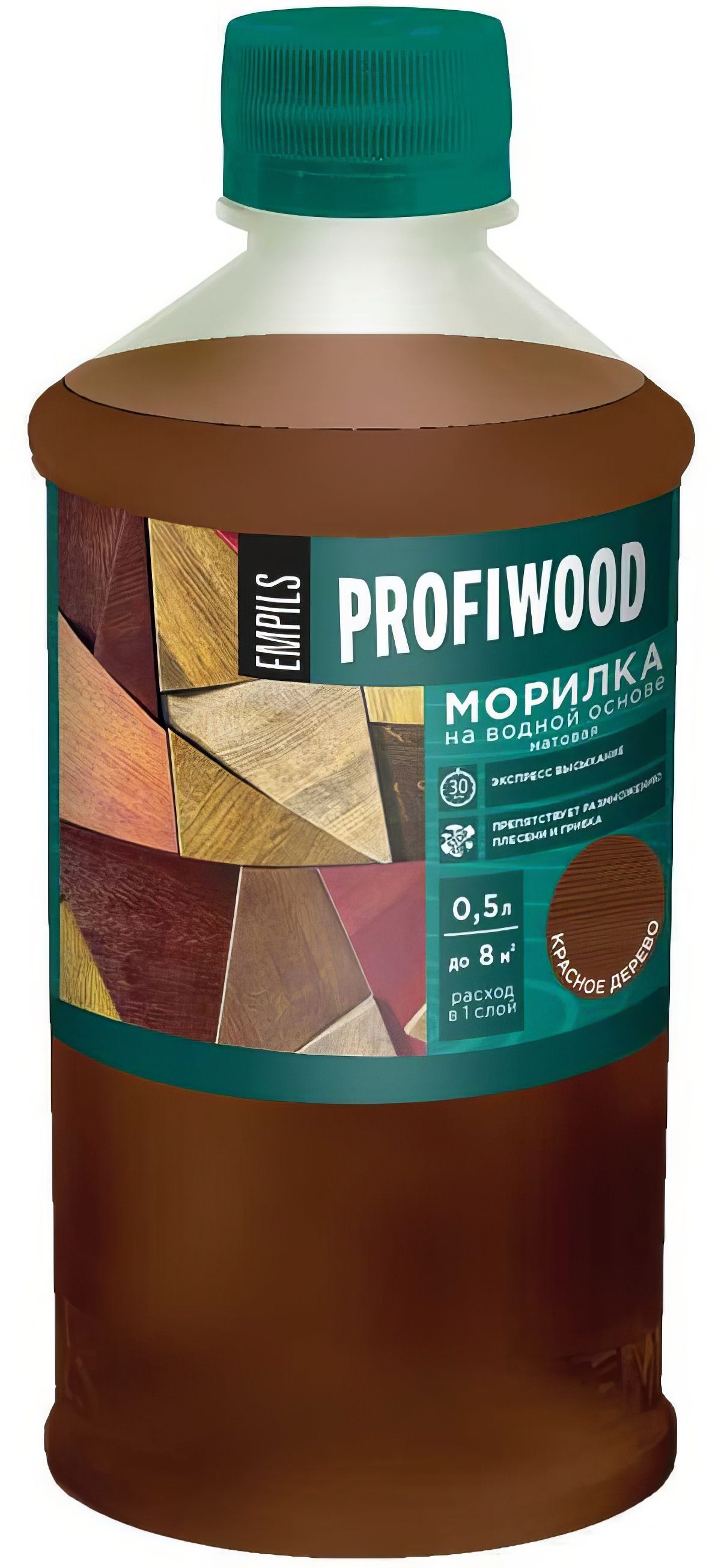 Морилка на водной основе PROFIWOOD красное дерево 0.5 л / 0.5 кг
