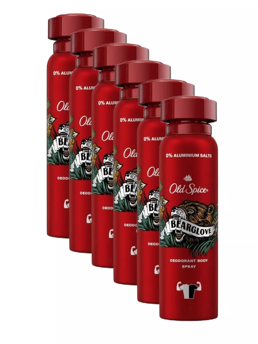 Дезодорант МУЖСКОЙ "Old Spice" СПРЕЙ (150 мл) Bearglove (6 шт/ящ)