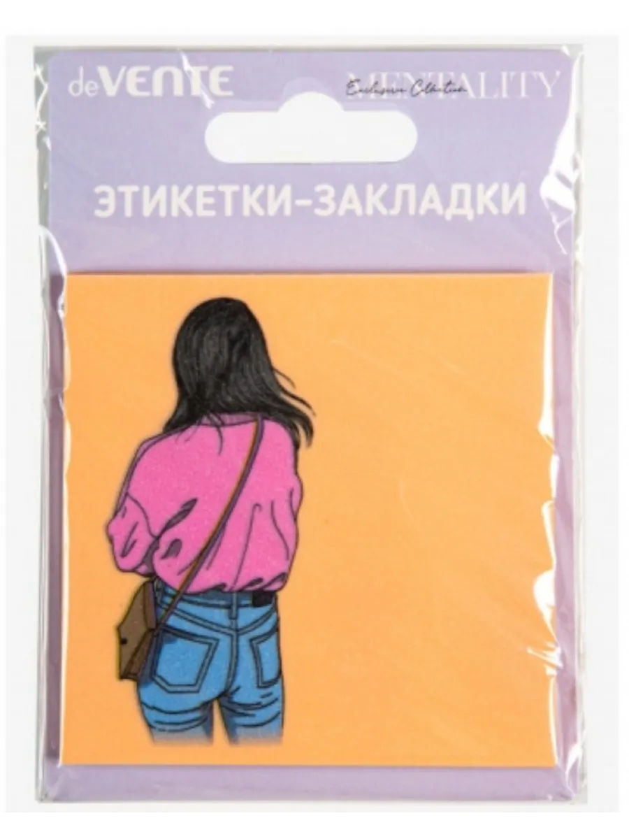 Закладки самоклеящиеся "deVENTE. Pastel" пластиковые полупрозрачные, искрящиеся 44x12 мм, 7x20 листо