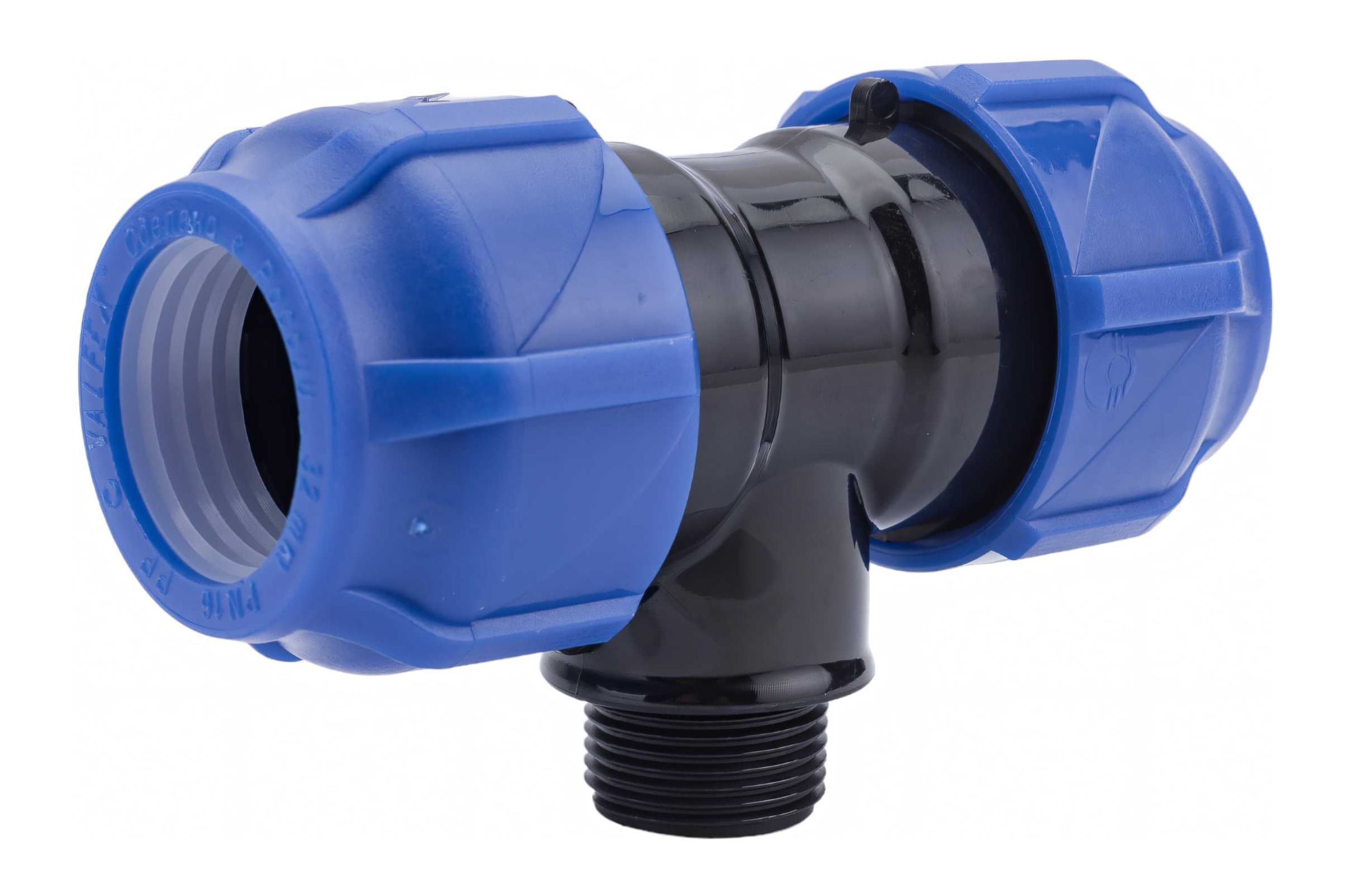 Тройник ПНД компр переходной с наружной резьбой 32-3/4"-32 (40/10) VALFEX