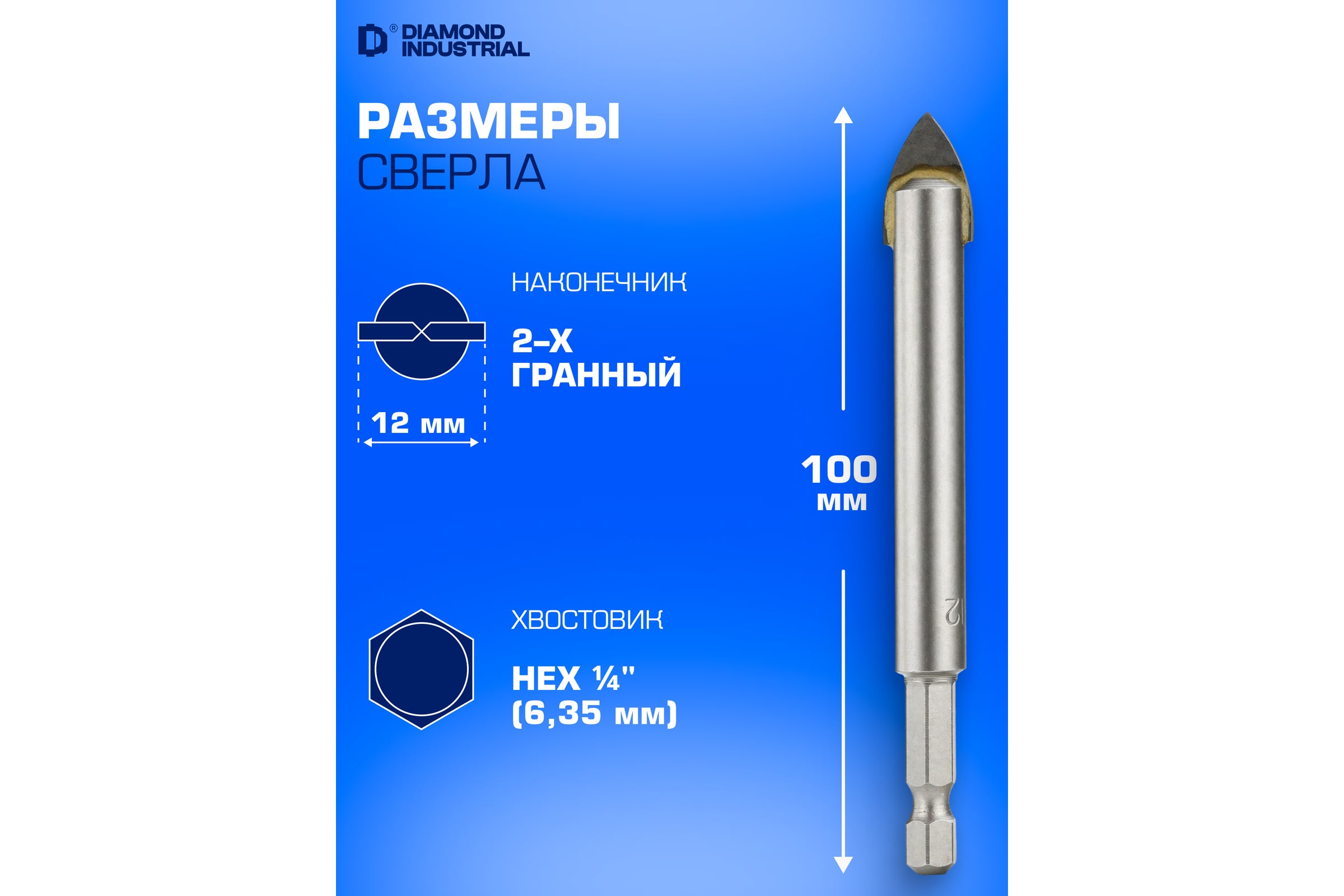 12 сверло перьевое по стеклу и кафелю