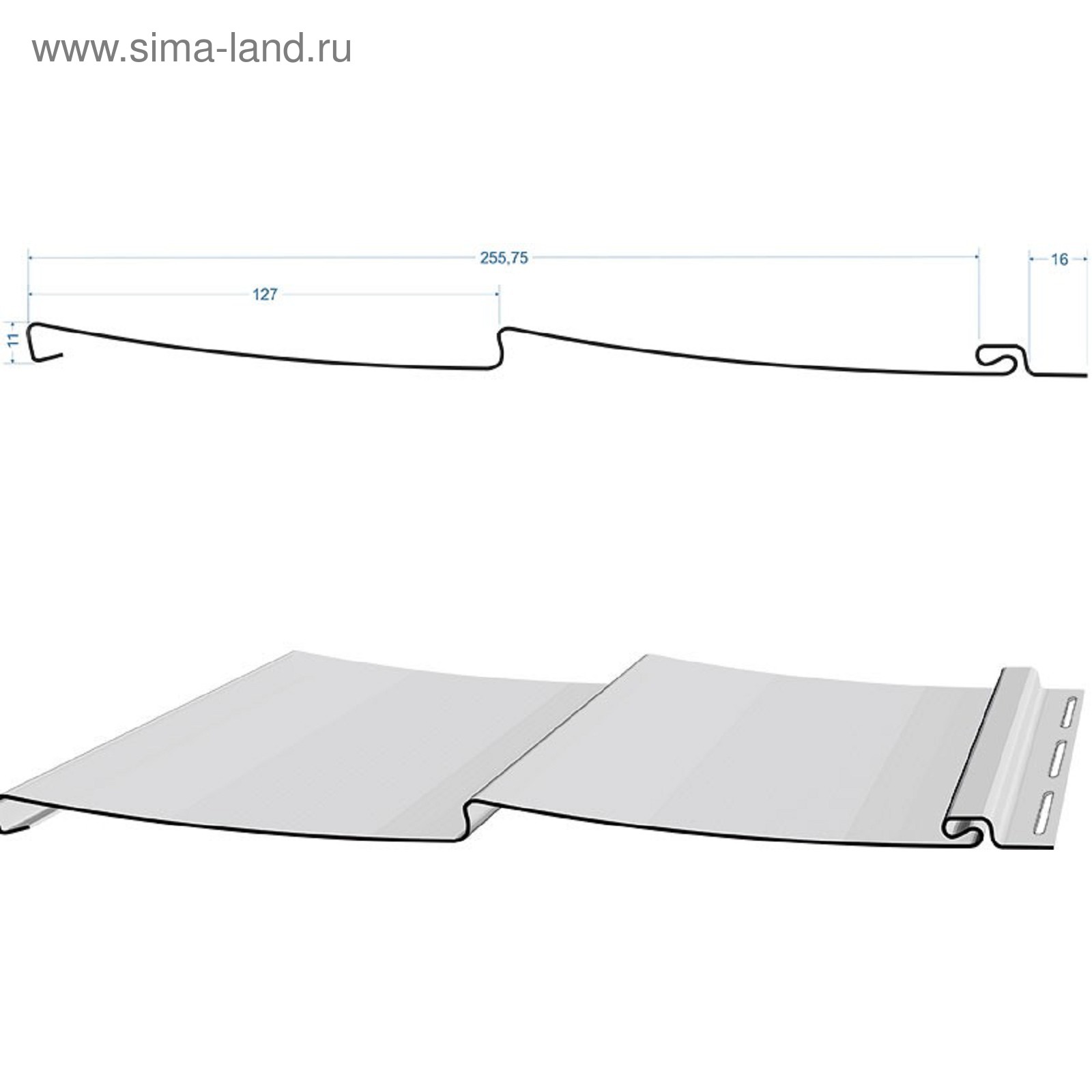 Docke Сайдинг D5C / Голубика,Крем-брюле,Сливки,Халва,Пломбир 3000×254 мм / 0.76 м2 / t - 1 мм