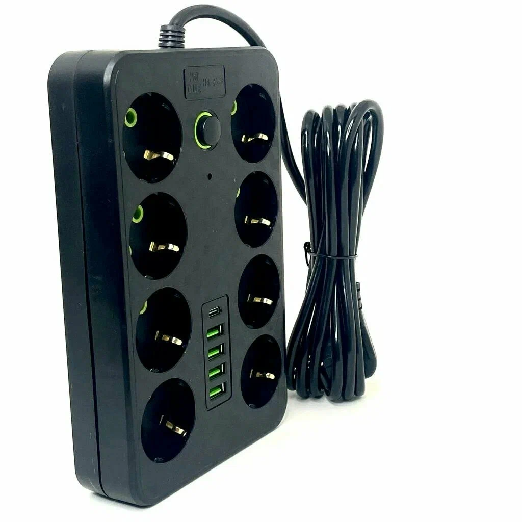 сетевой ф/удл 3м 8розеток 2528-3M 4USB+1TC