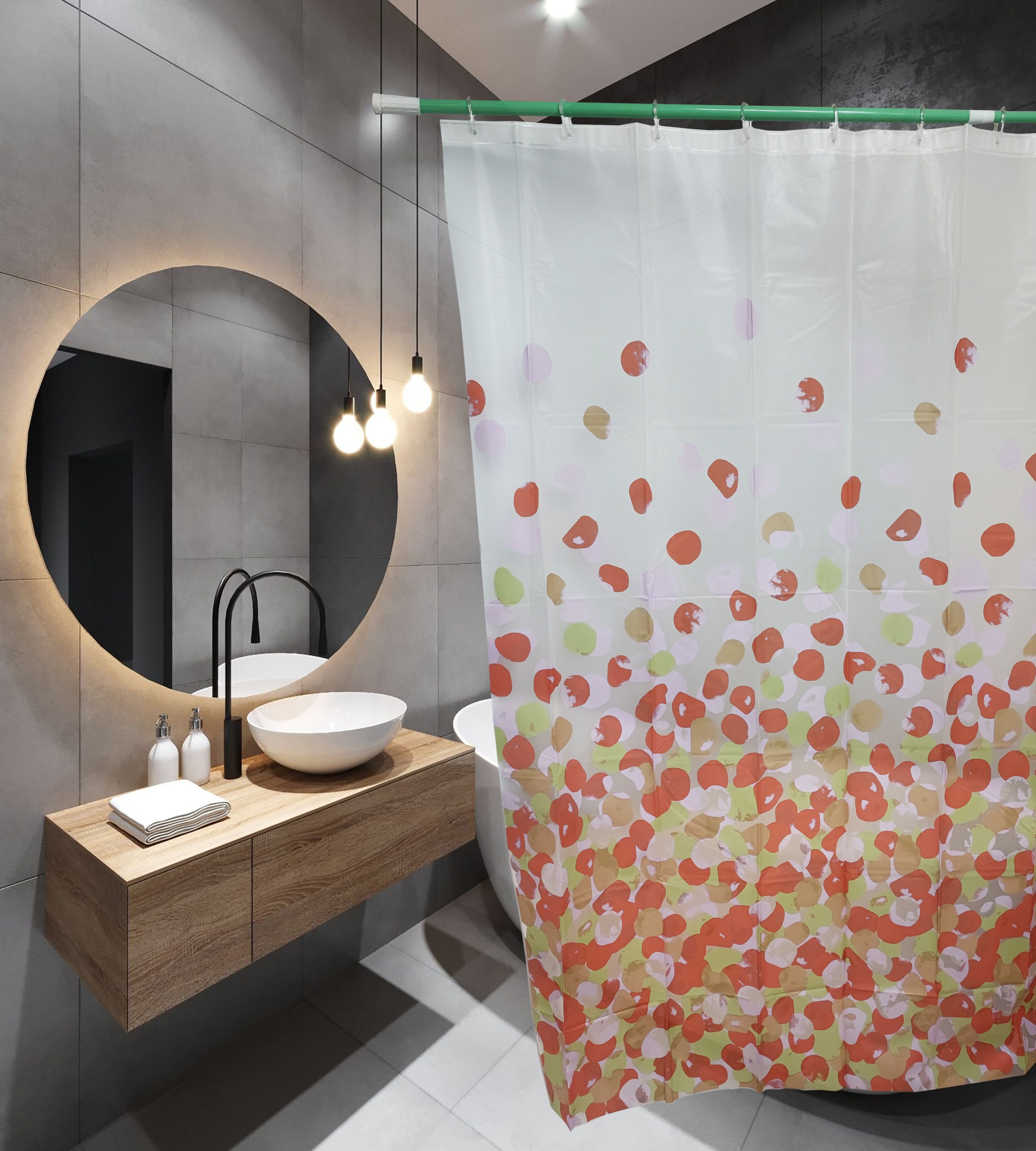 Штора для ванной PEVA17 LUX 180х180см 809