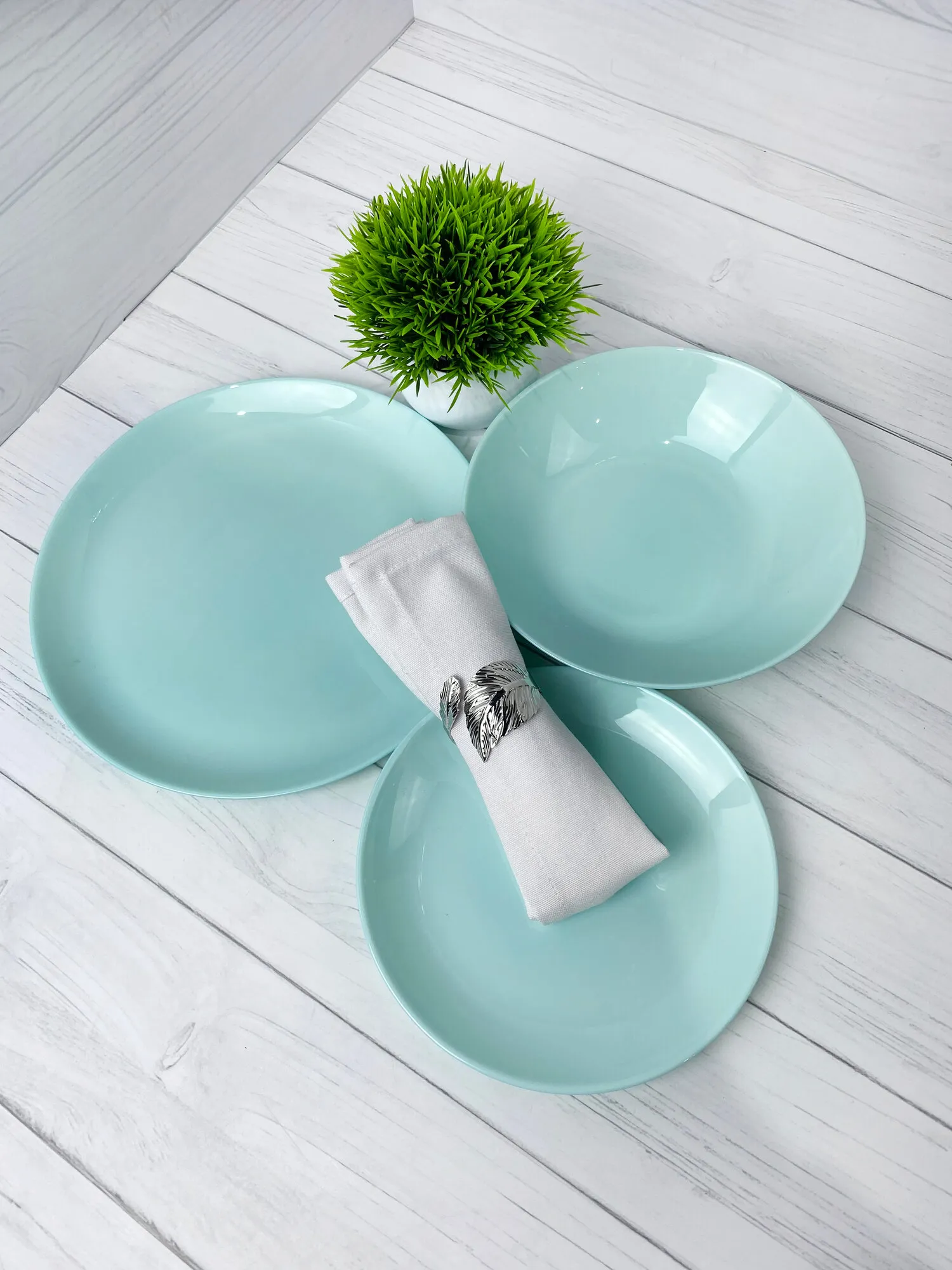 Сервиз столовый 18 пред "DIWALI TURQUOISE" цвет бирюзовый 10494523