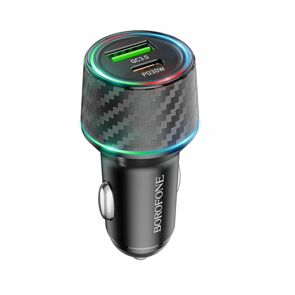 автозар. устр-во б/каб. Borofone BZ21 (1USB+TC) в упак