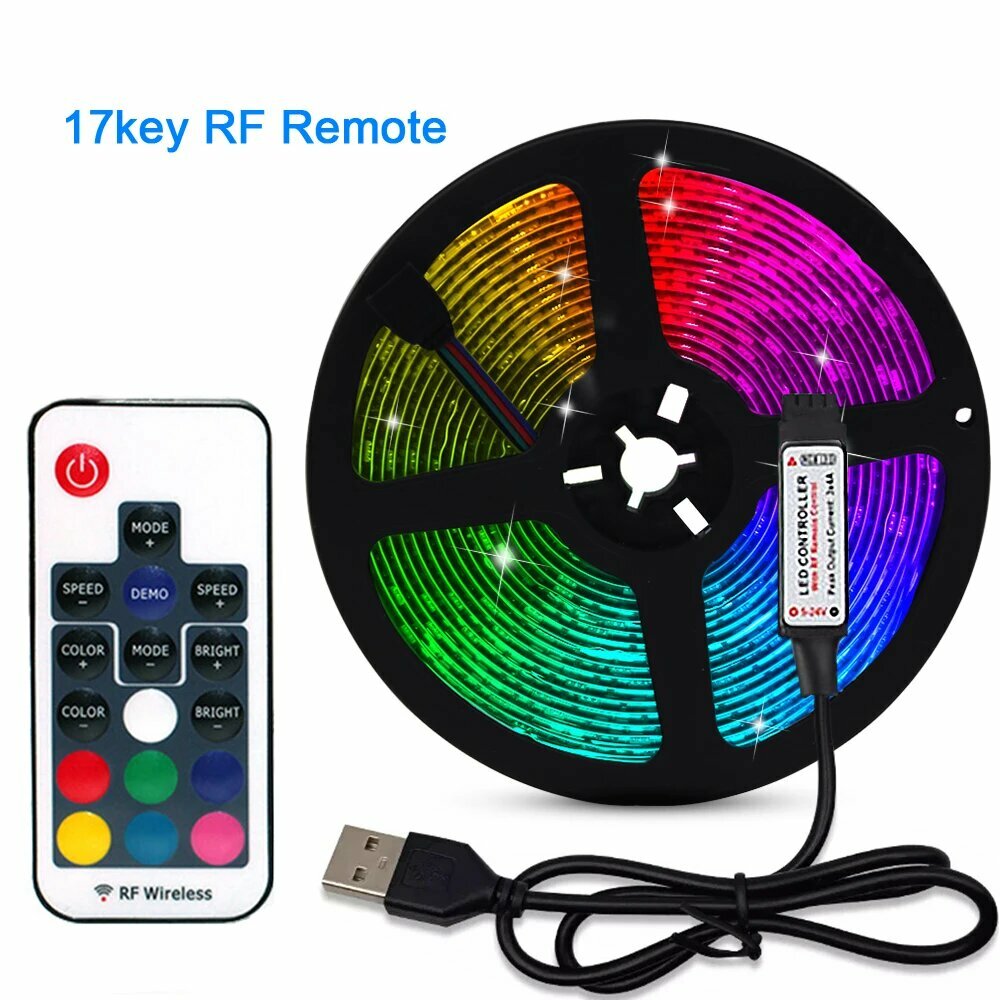 Светодиодная лента без пульта с Bluetooth USB YYC-5MBT-5050RGB 5M в упак (5050-5MBT)