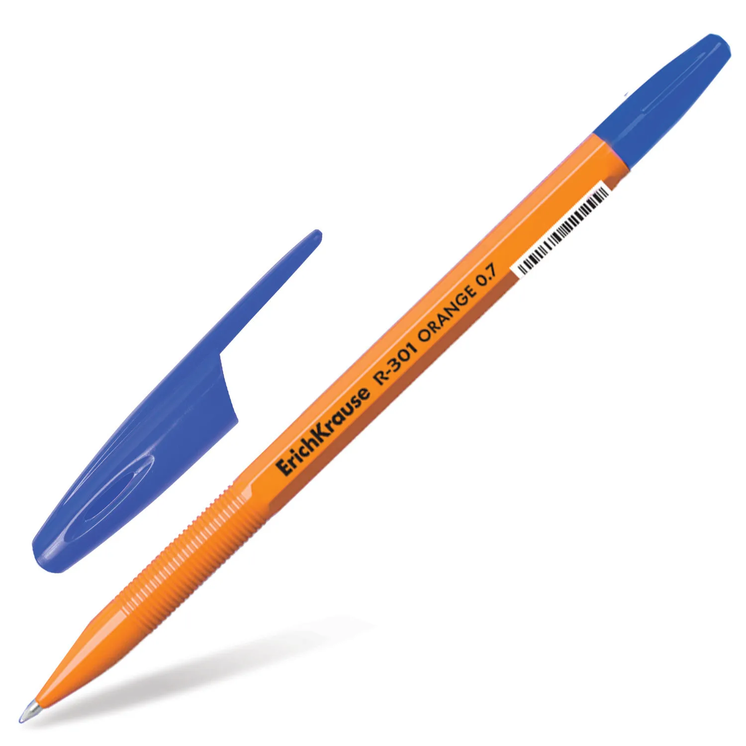 Ручка шариковая E.Krause R-301 Orange Stick 0.7 оранжевый корпус, синий колпачок, синяя