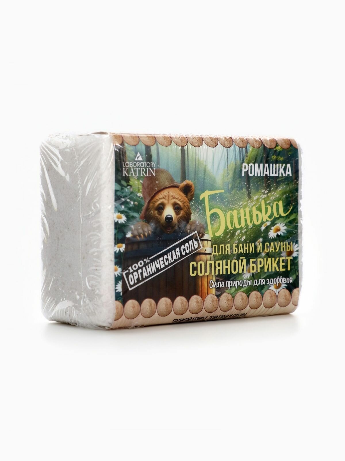 Соляной брикет для бани "Банька" ромашка, 500 г 10881431