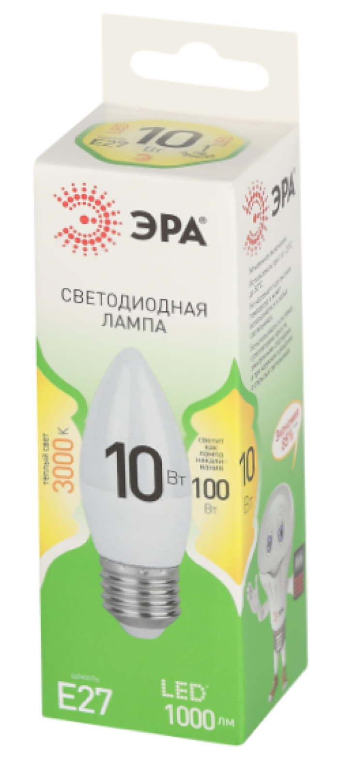 Лампа ЭРА LED GREEN LINE B35 свеча- 12W-865-E14 GL (P)