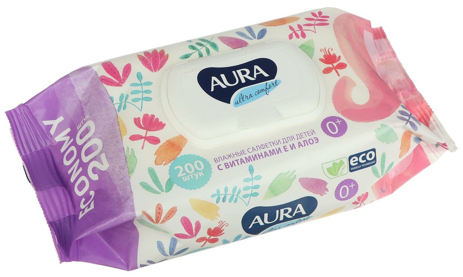 Салфетки ВЛАЖНЫЕ ПАРФЮМИРОВАННЫЕ "Aura Premium" (100 + 50 шт) Пион и Мускус (12 шт//ящ)