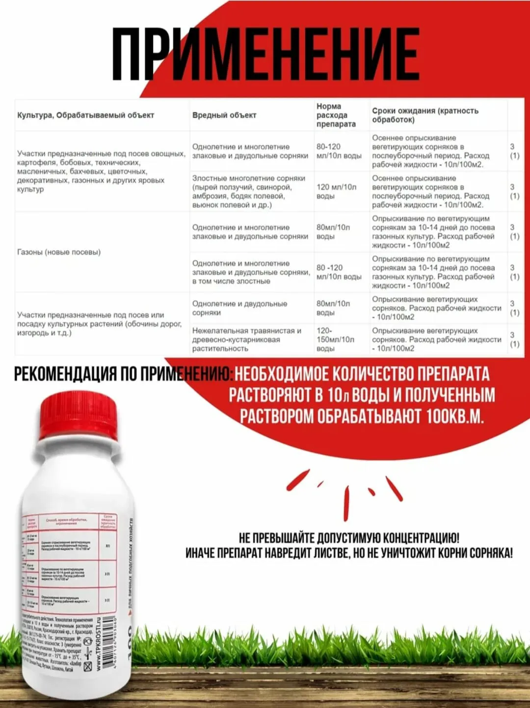 Гербицид Санти Рубит от сорняков сплошного действия 0,5л*12 3077