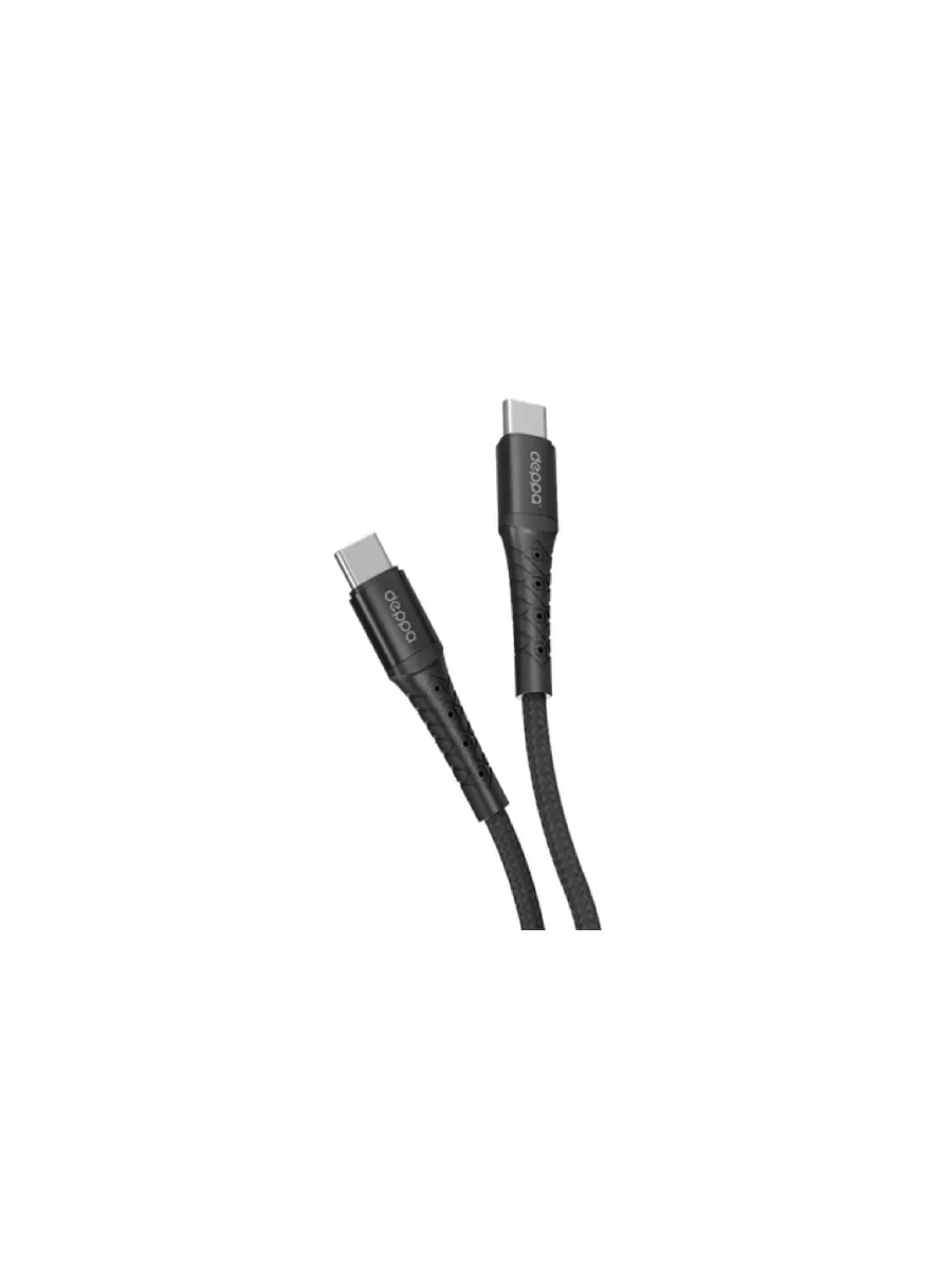Дата-кабель Armor USB-C - USB-C, 1м, черный, Deppa