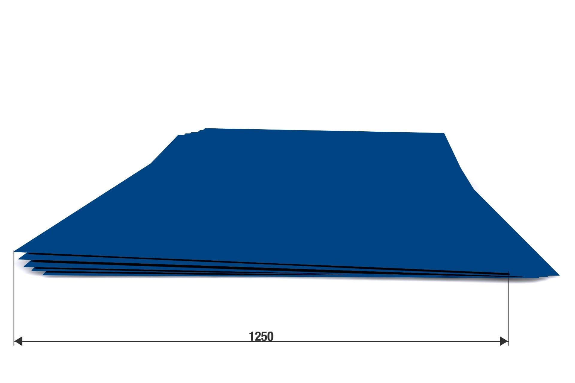 Лист оцинк. СИНИЙ RAL 5005 (шт) 1,25*2