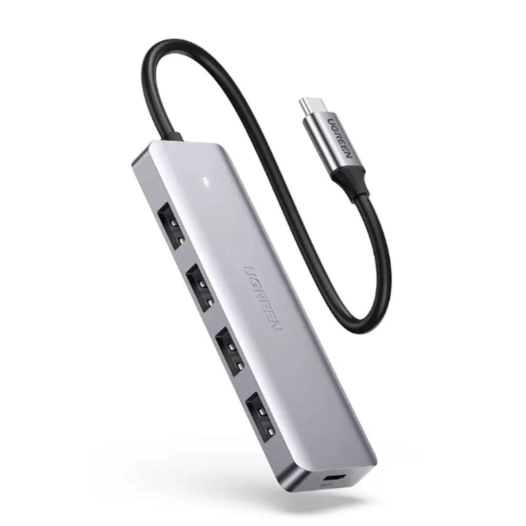 USB-Hub UGREEN CM219 25851 4-Port USB 3.0 Hub With USB-C Power Port Black