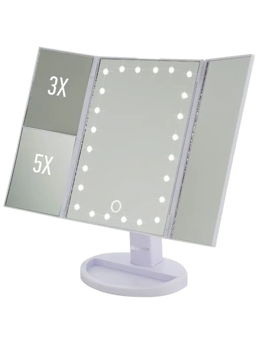 Зеркало косметическое ENERGY EN-704, LED подсветка
