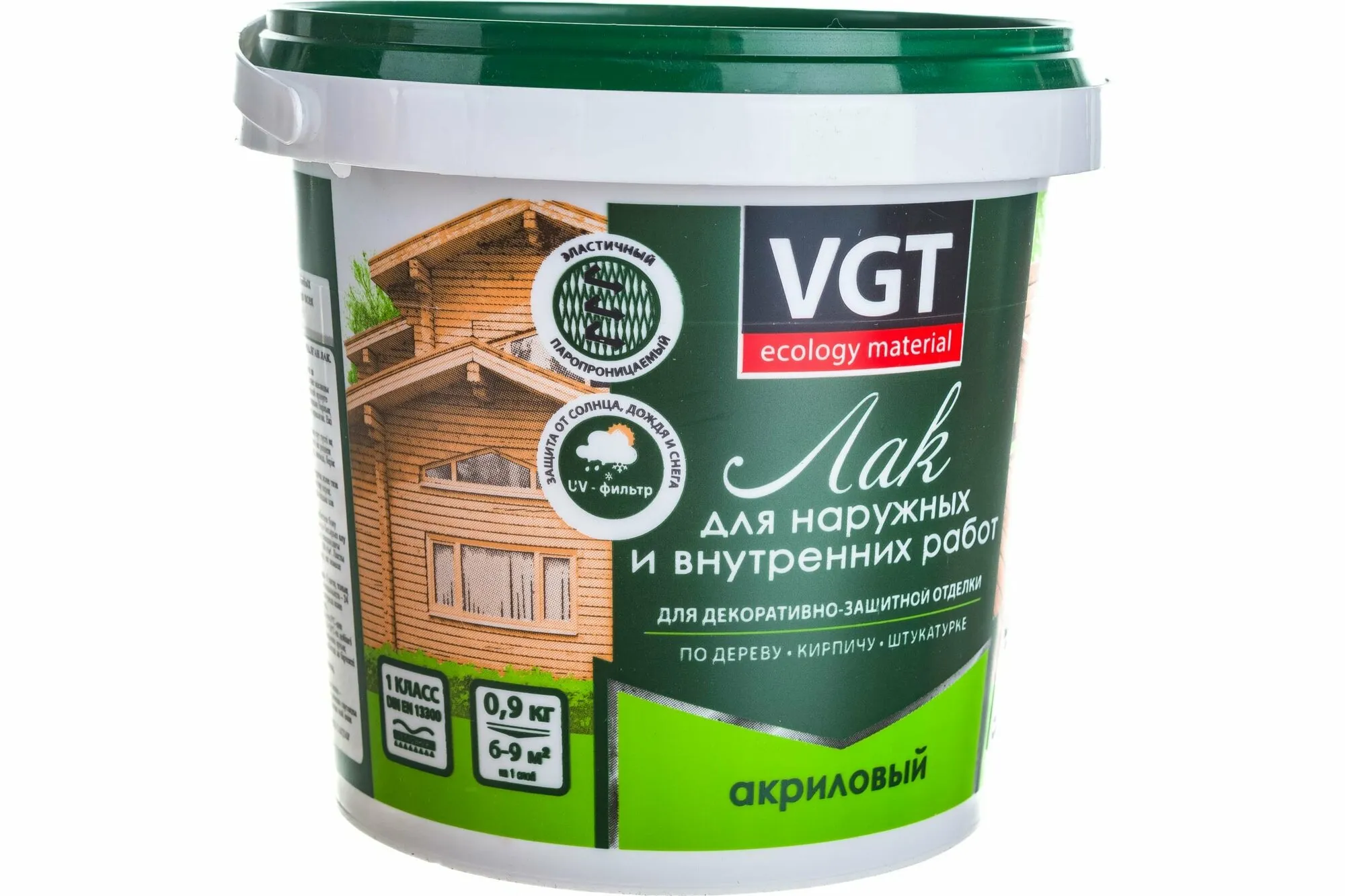 Лак акриловый для нар/внутр работ матовый 0,9кг