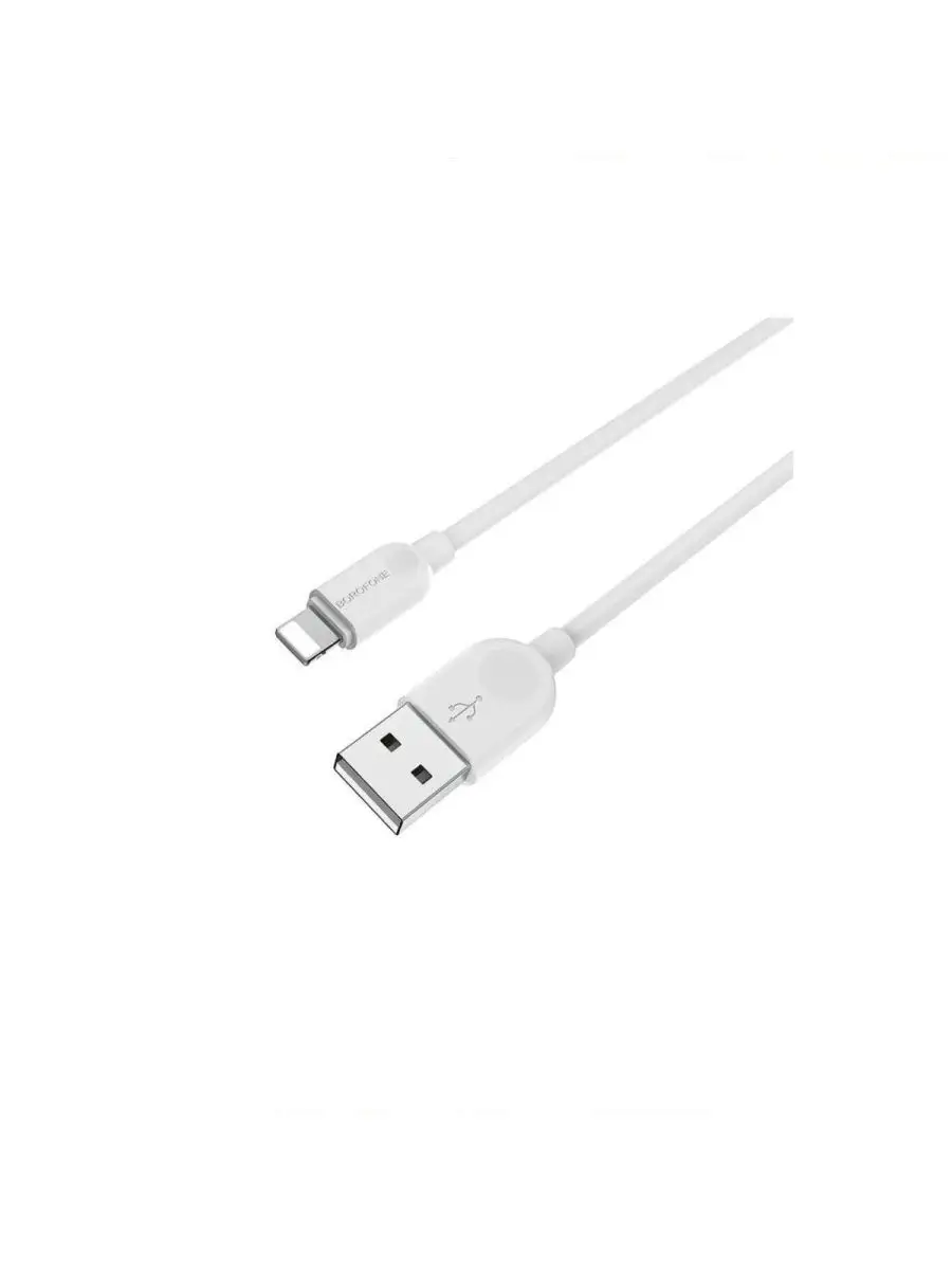 Дата-кабель BOROFONE BX14 LinkJet Lightning, 3м (белый)