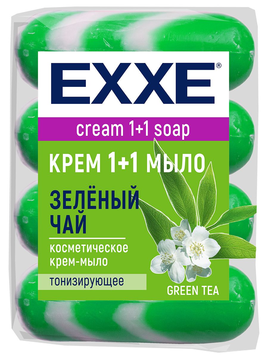 МЫЛО ЕXХЕ 1+1/4*75Г ЗЕЛЕНЫЙ ЧАЙ /ЗЕЛЕНОЕ /12
