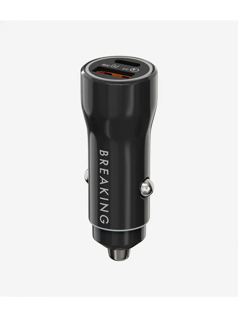 АЗУ Breaking A15 1USB + USB-C, QC 3.0, PD 20W, 3A (Белый)