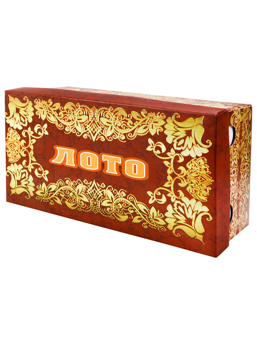 Лото пластиковое с золотым тисением в картонной коробке, 23x11x8 см, AN03225