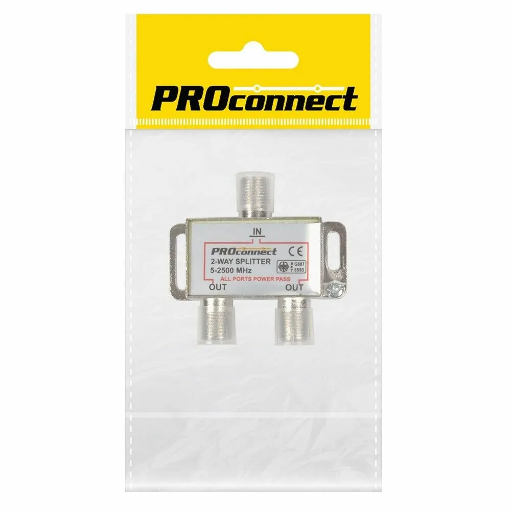 Делитель ТВх2 под F-разъем, 5-1000МГц PROconnect