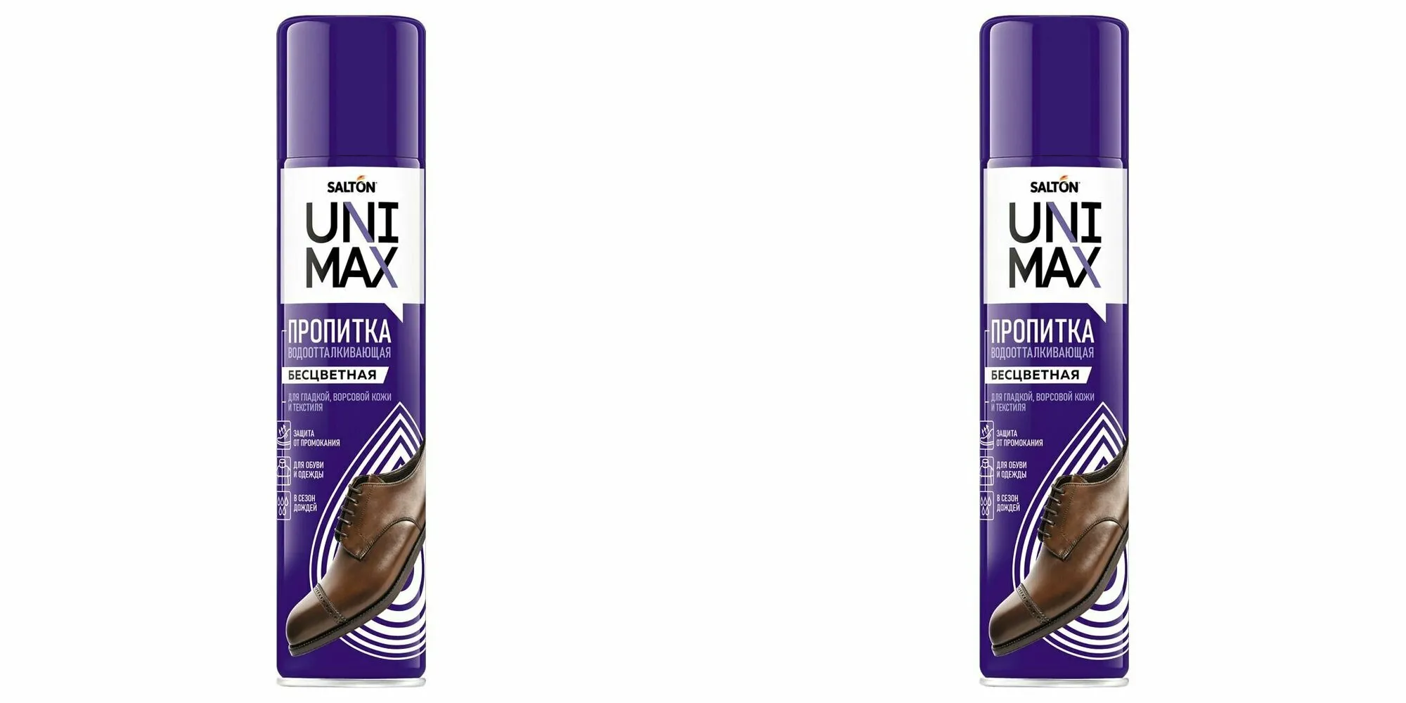 Unimax SALTON Средство для защиты от воды изделий из гладкой кожи,замши,нубука,велюра и текстиля 250