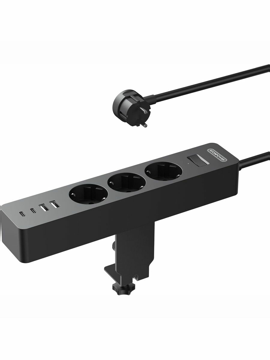 сетевой фильтр 12PIN 2USB-2TYPE С 3МЕT YM-PC2501 с выключателом